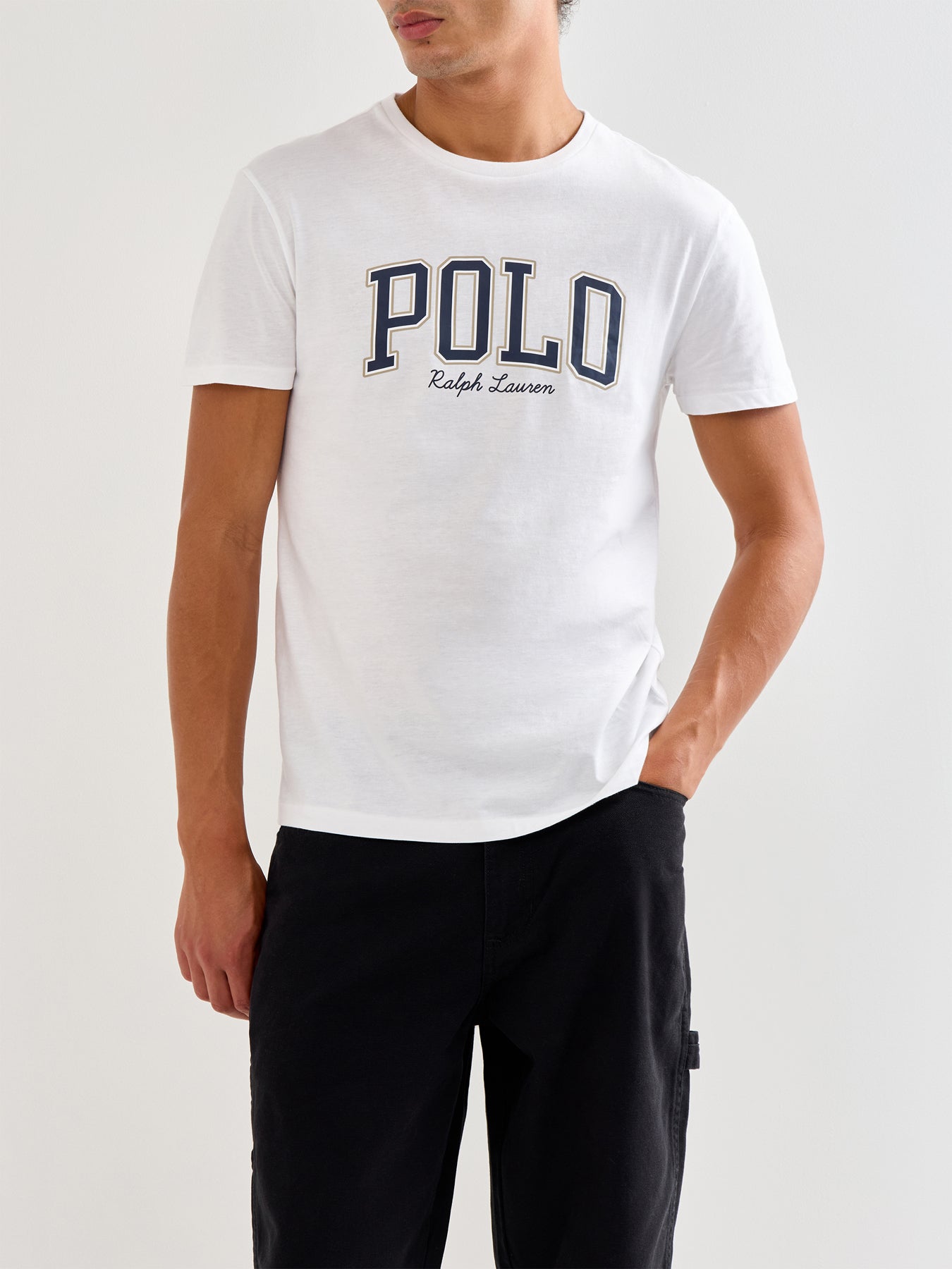 Polo Short Sleeves Cotton Tee White