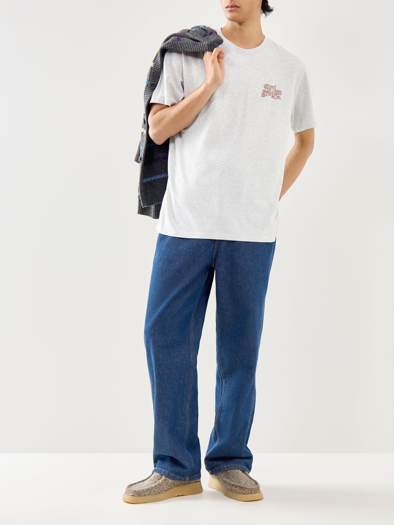White Cotton Relaxed Fit Graphic T-Shirt