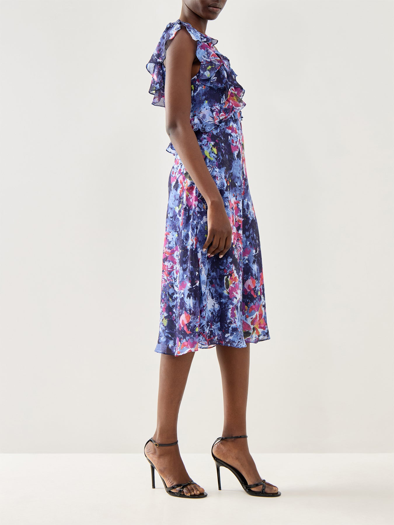 Taralee Short Sleeve Day Dress Blue Multi