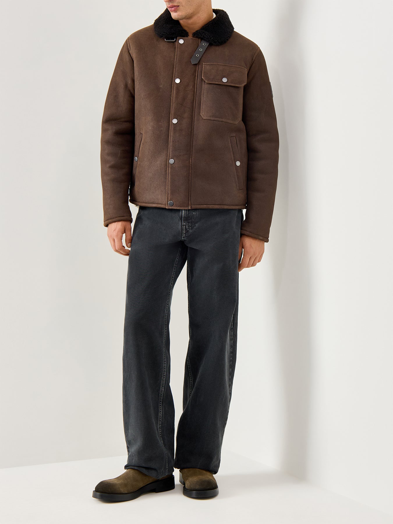 Beacon Sheerling Leather Jacket
