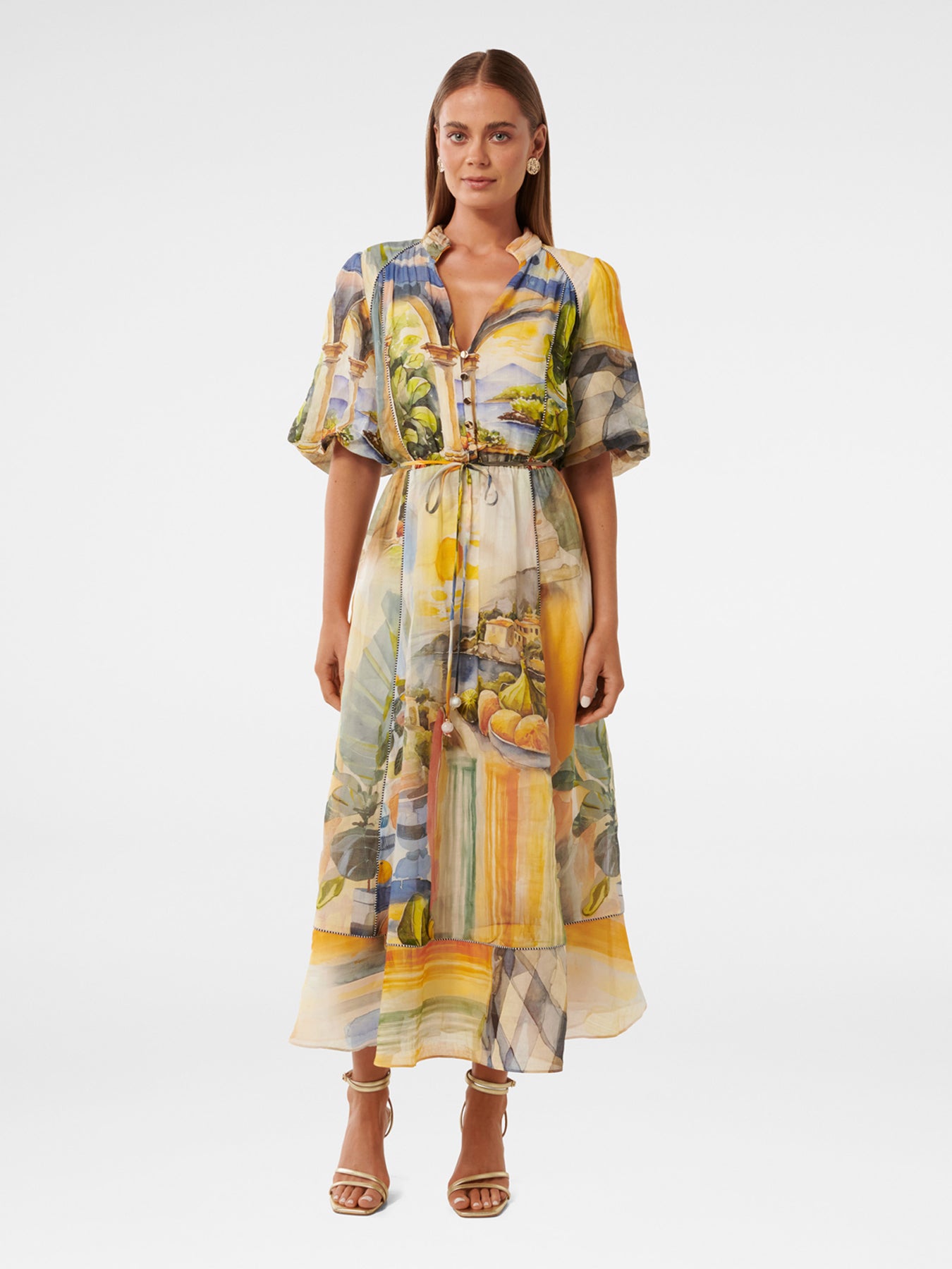 Viola Printed Midi Dress
