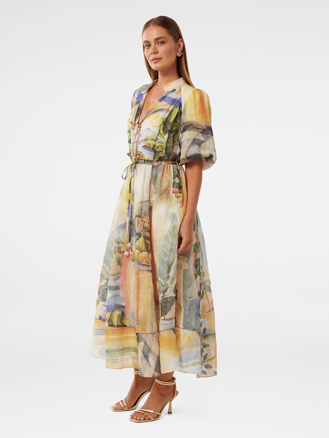 Viola Printed Midi Dress