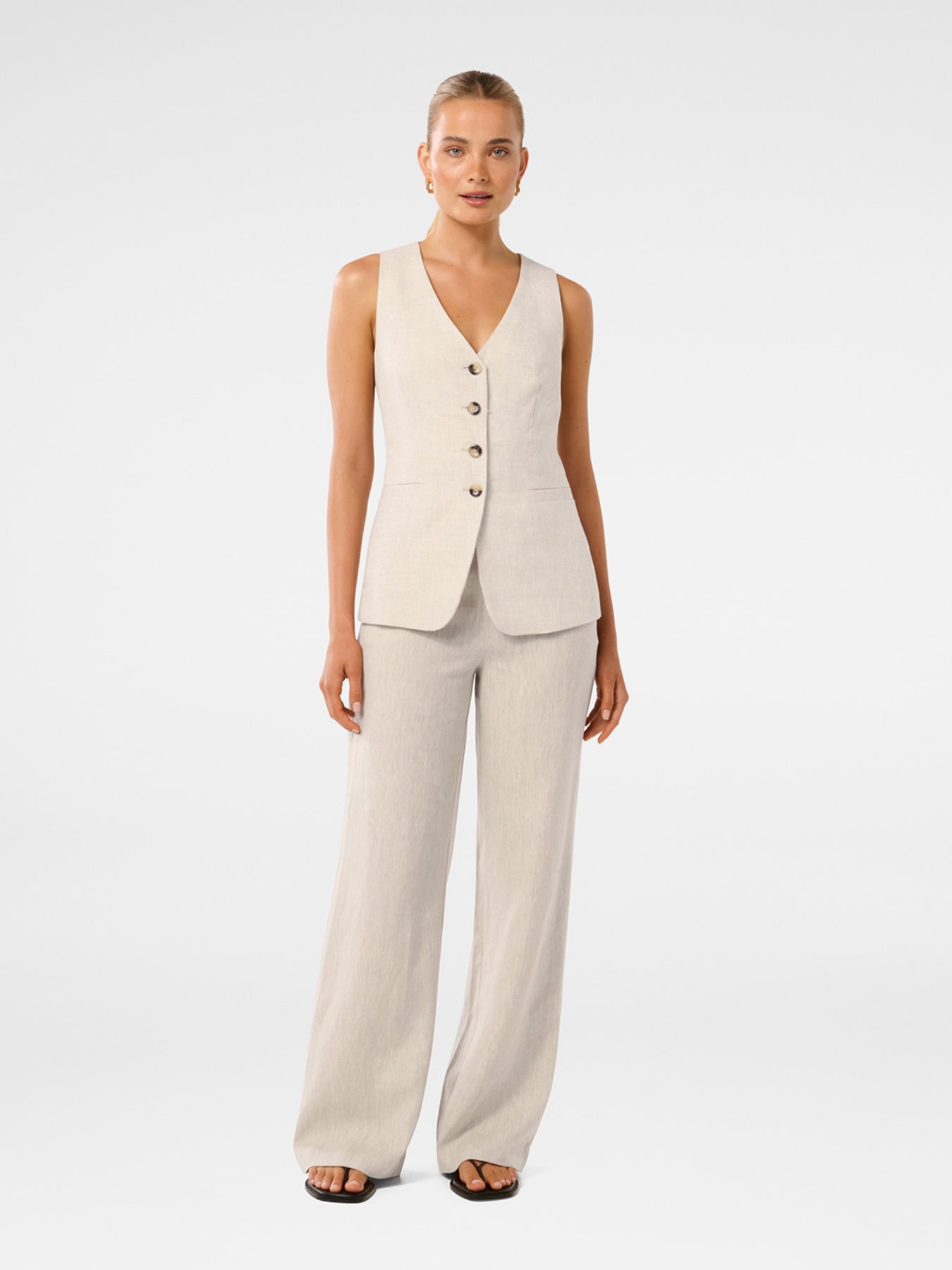 Martha Linen Wide Leg Pants