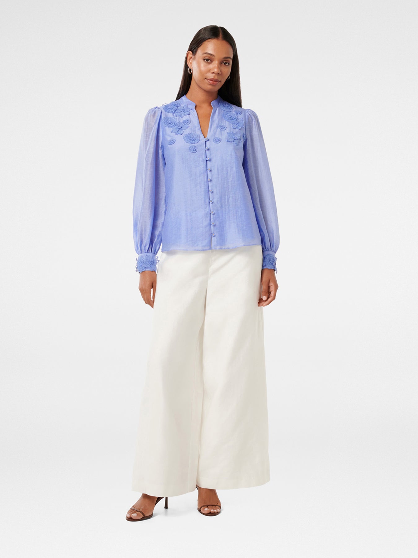 Indigo Applique Blouse