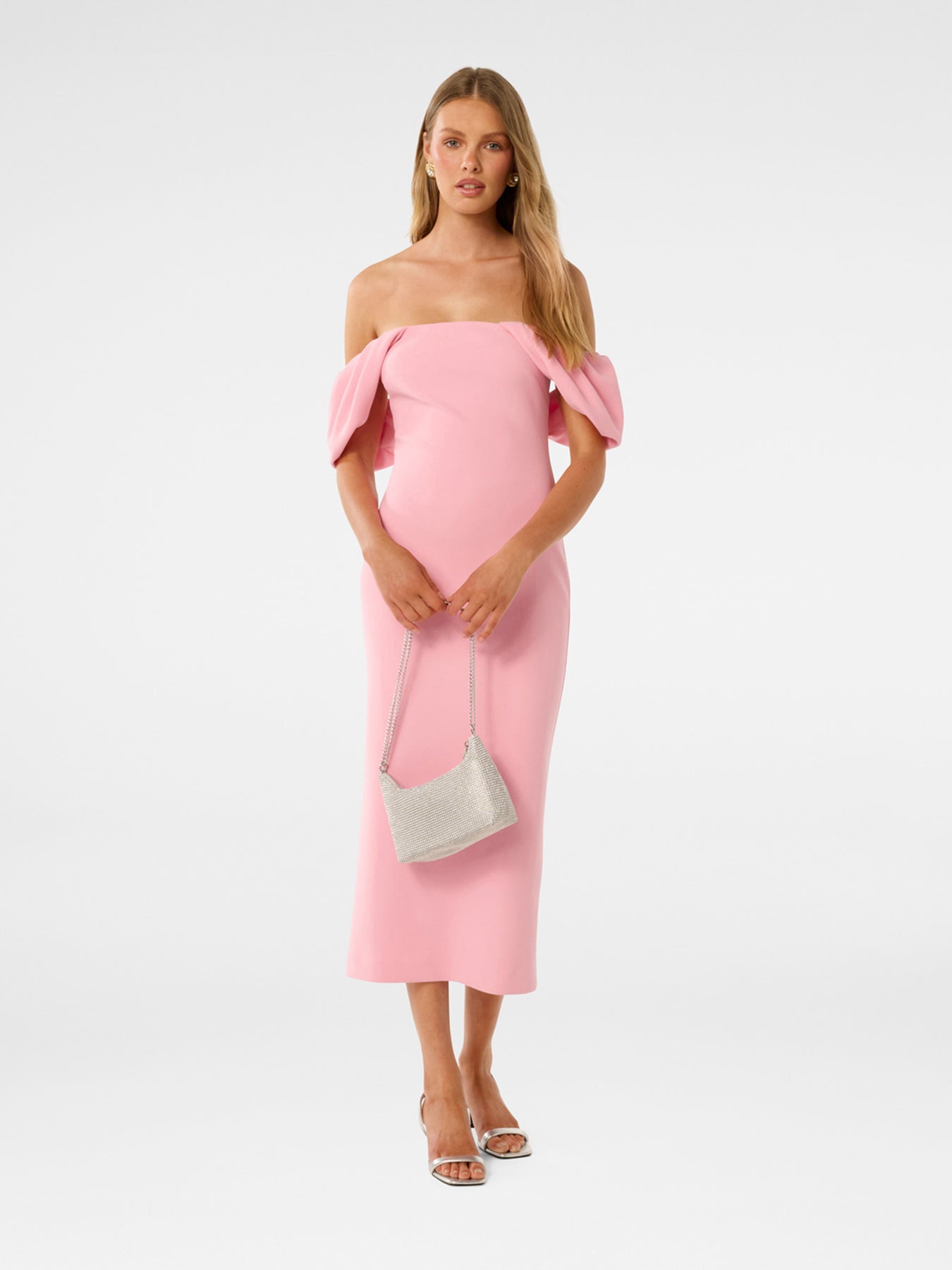 Jacinta Off Shoulder Bodycon Midi Dress