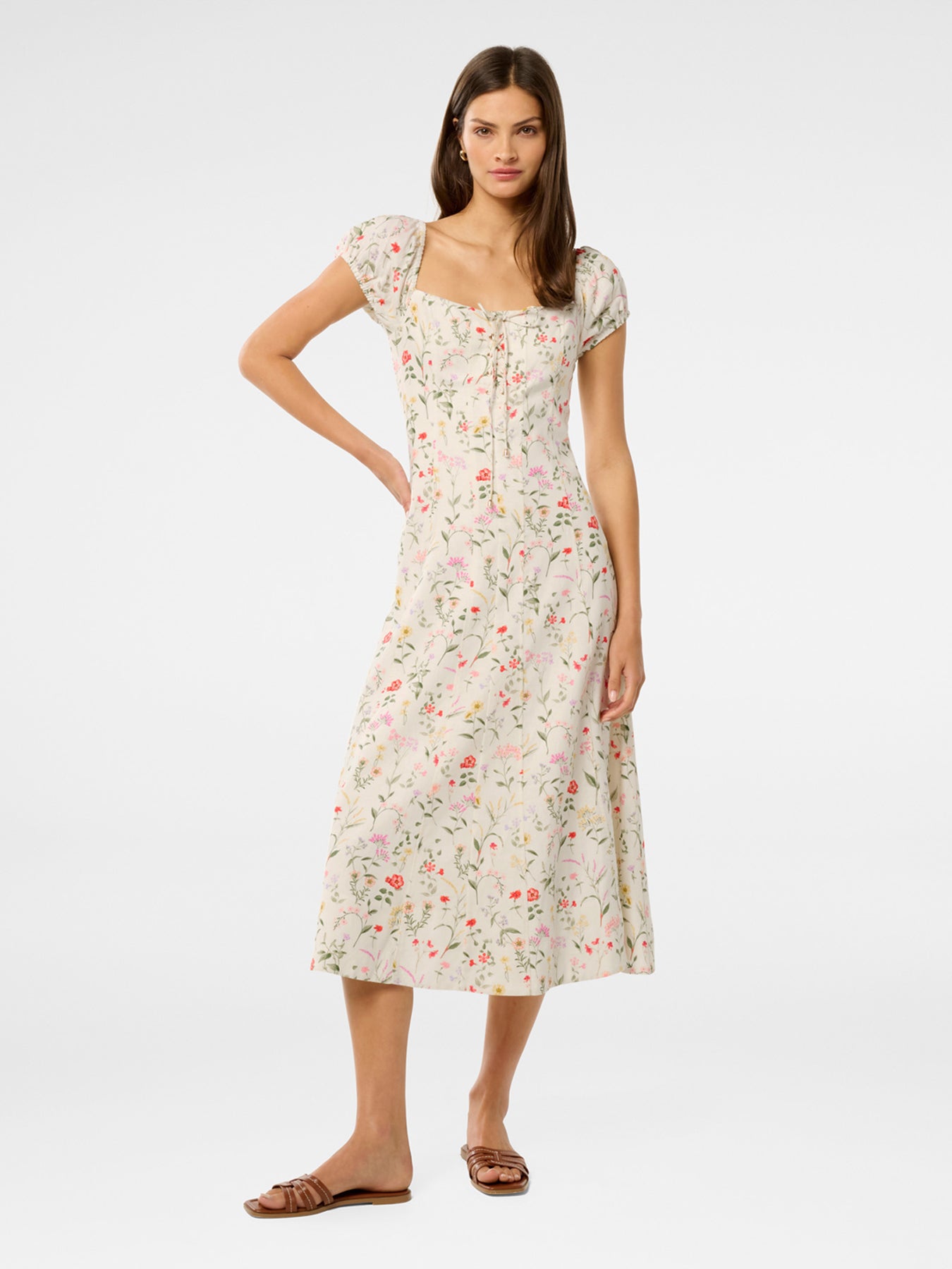 Sallie Tie Front Midi Dress