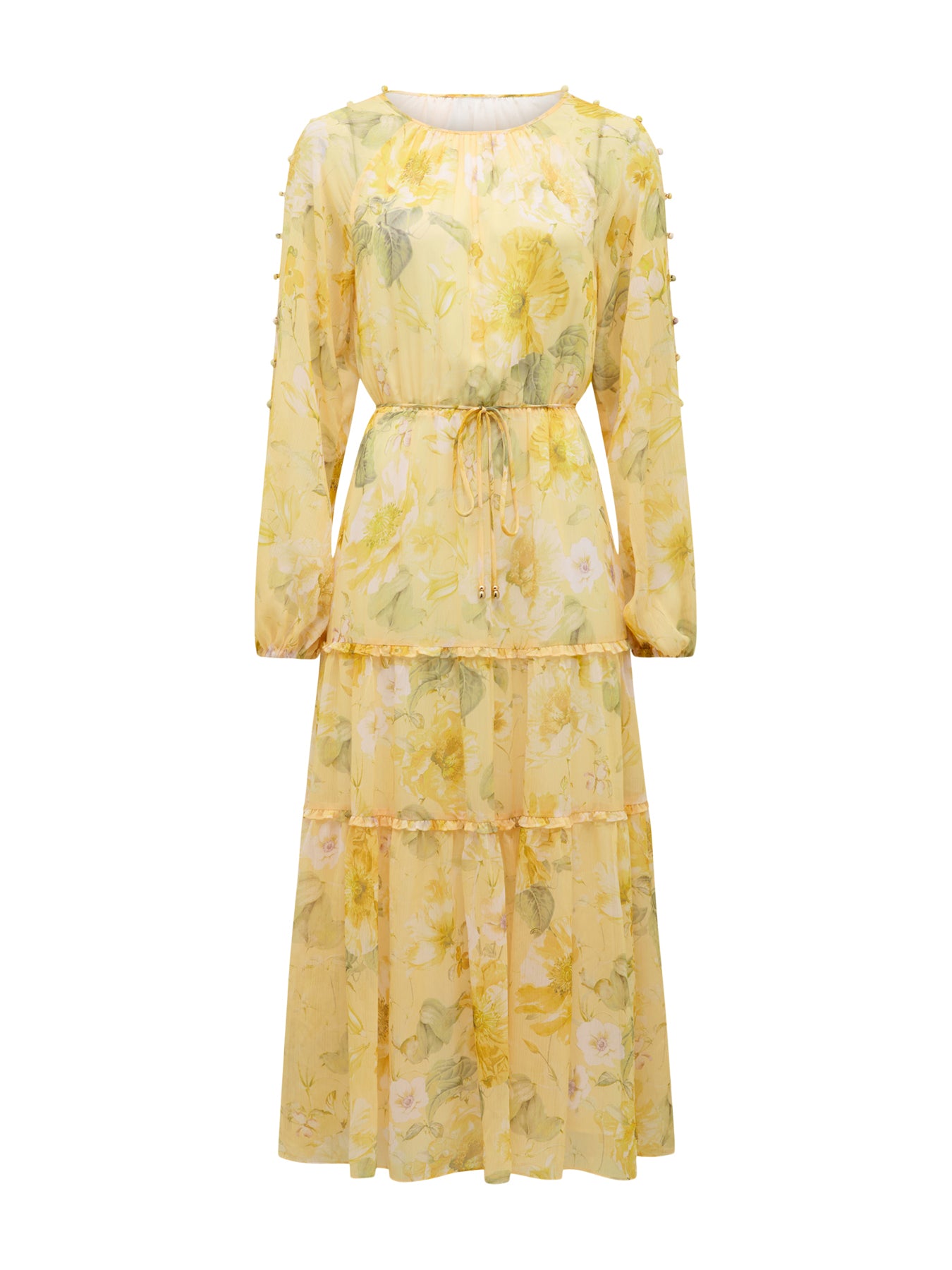 Wendy Waist Tie Midi Dress Designer Collection - Main Image