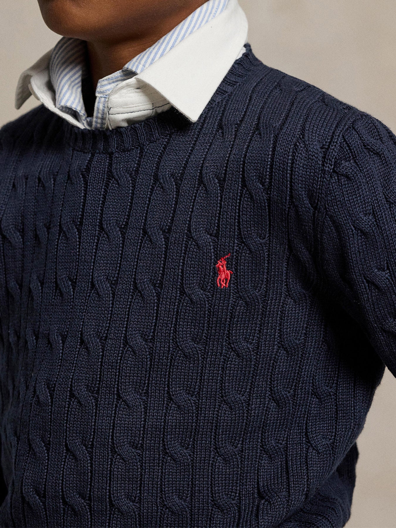 Blue Cable Knit Sweater