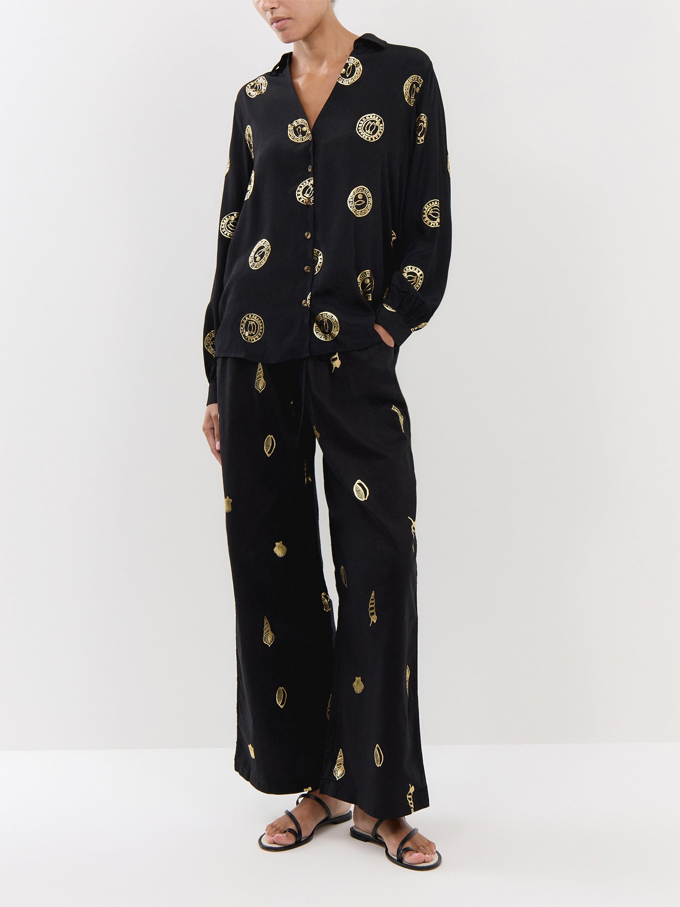 Black Shell Elissa Trousers