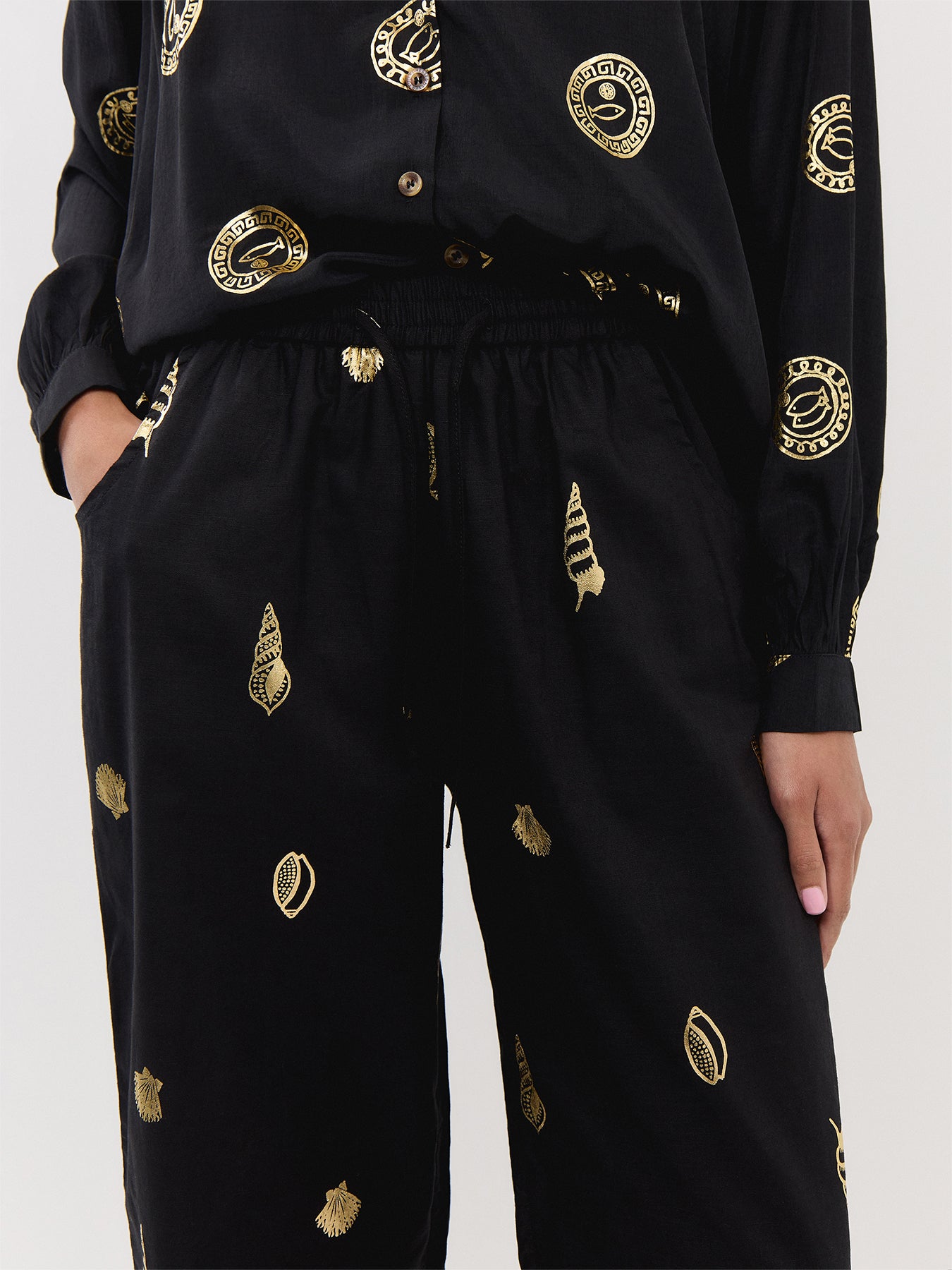 Black Shell Elissa Trousers