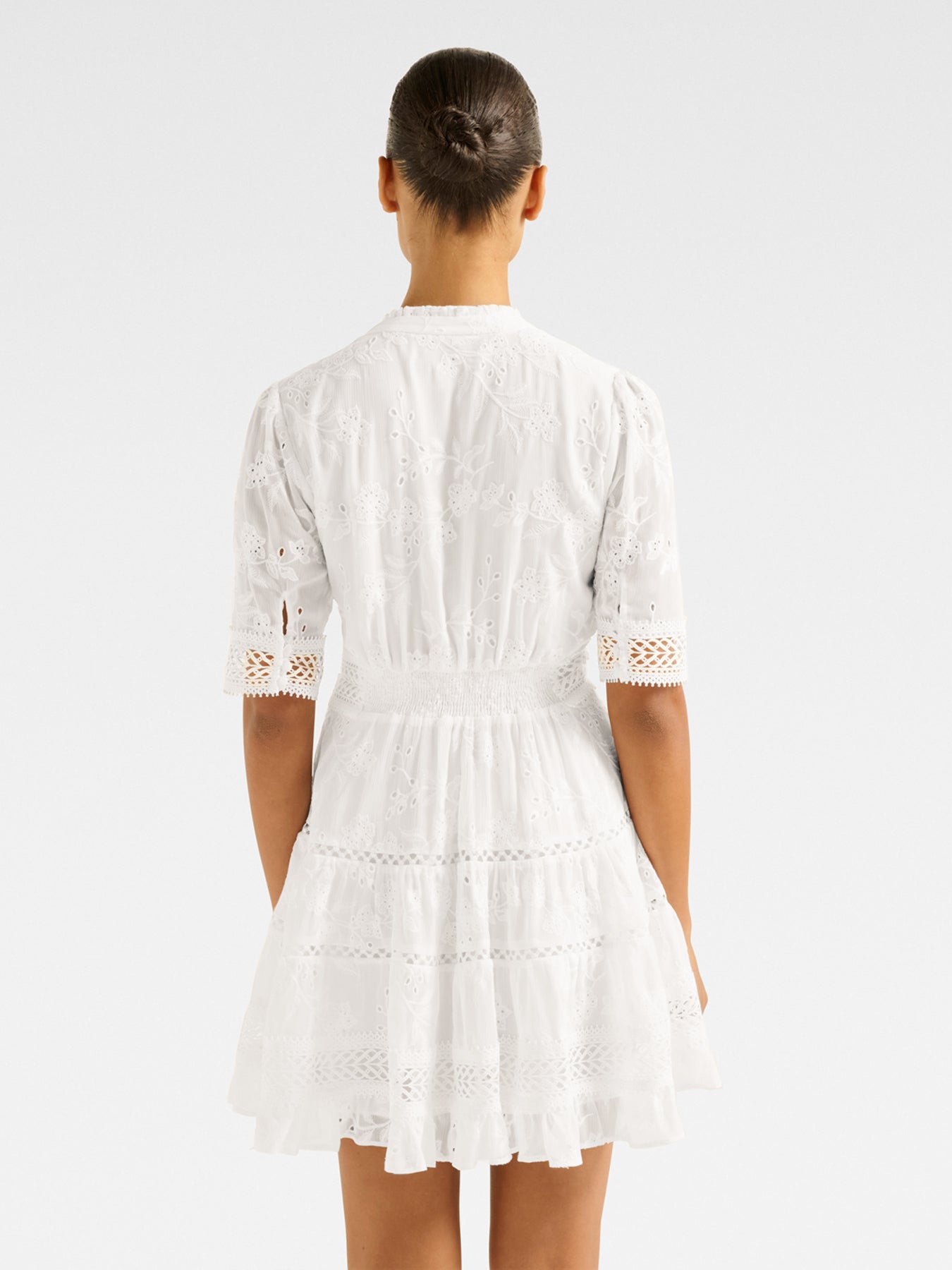 Lillian Trim Skater Mini Dress
