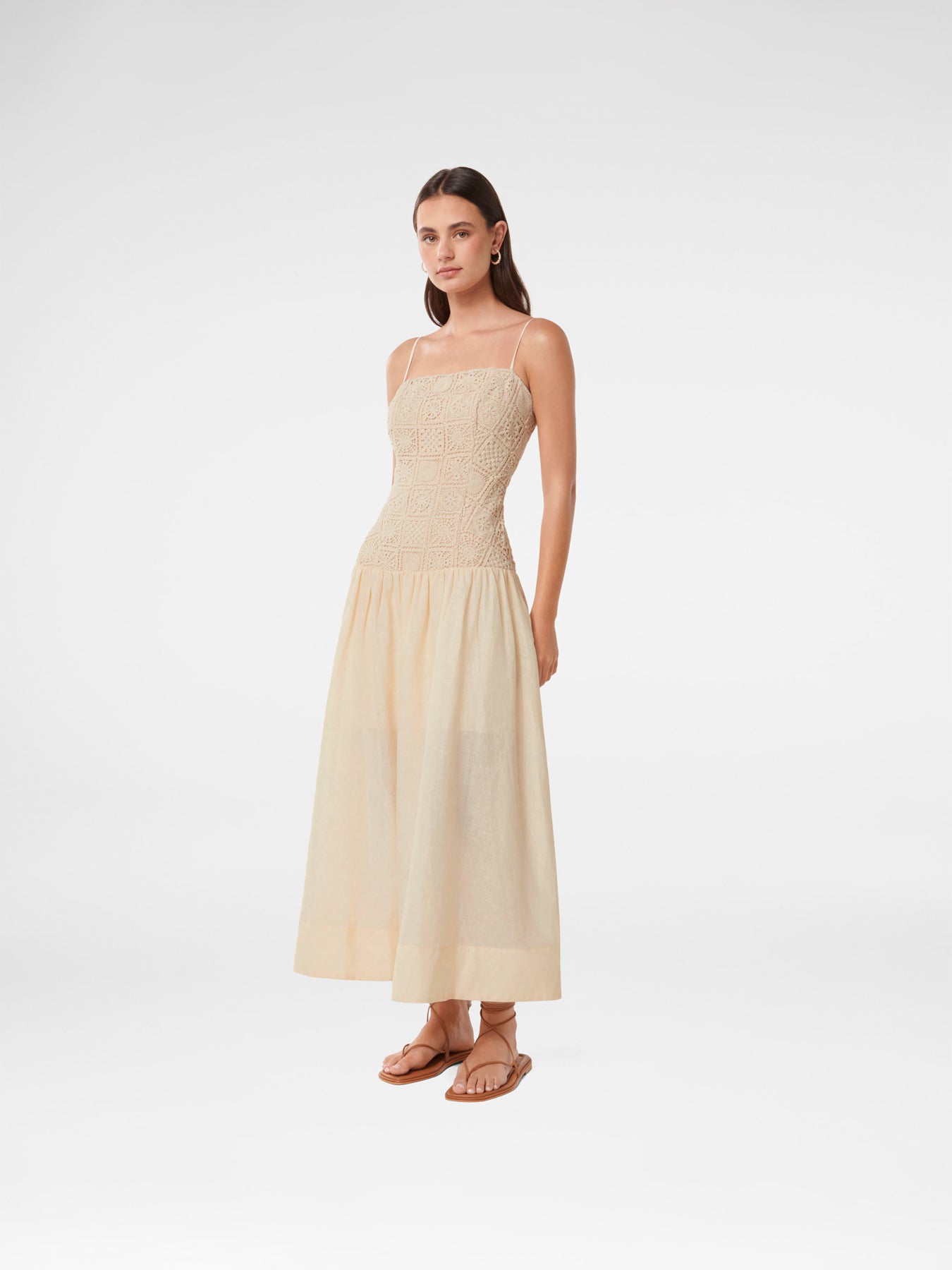 Cara Crochet Midi Dress