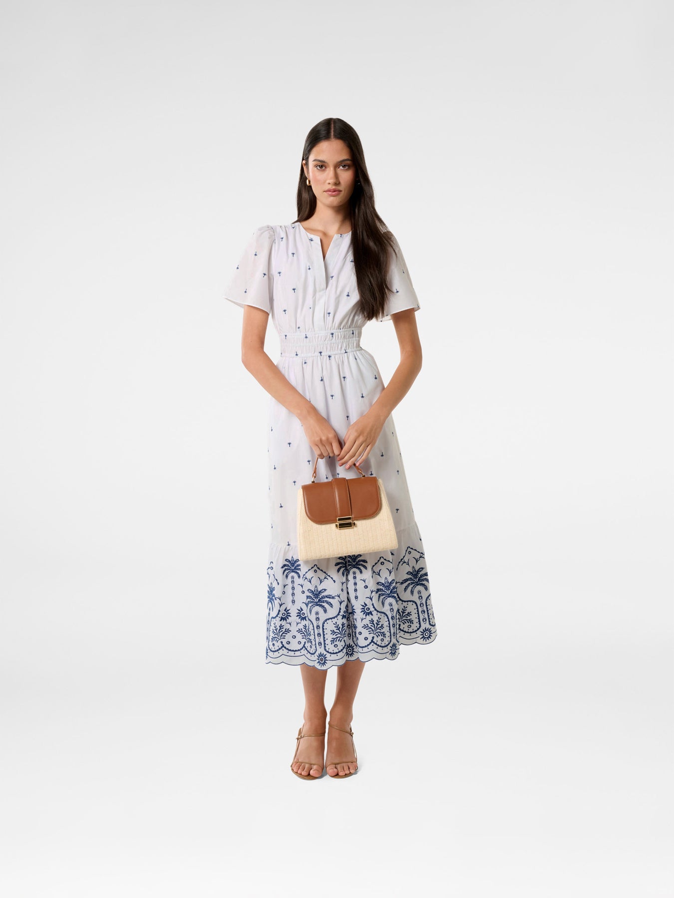 Eleanor Embroidered Midi Dress