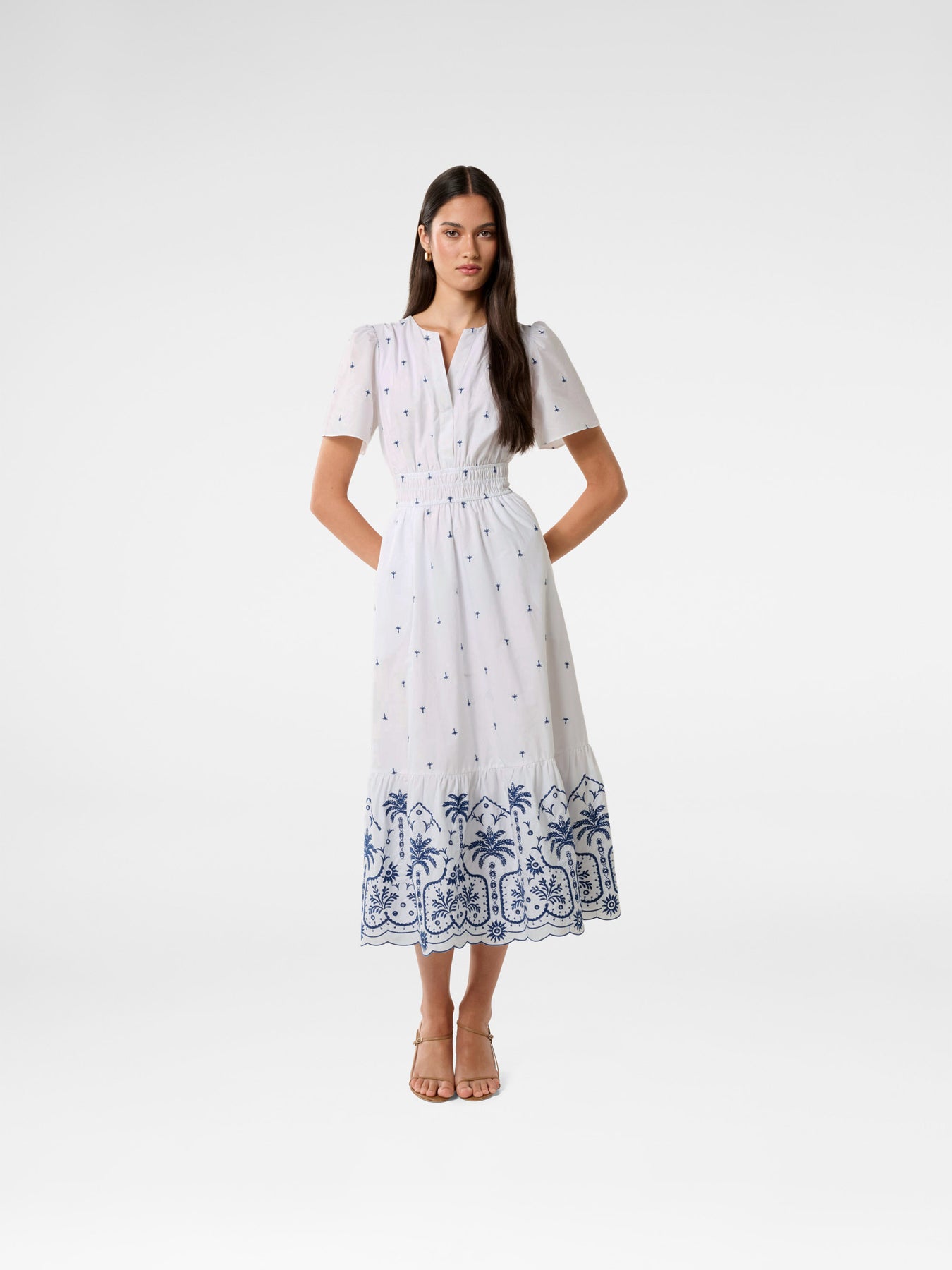Eleanor Embroidered Midi Dress