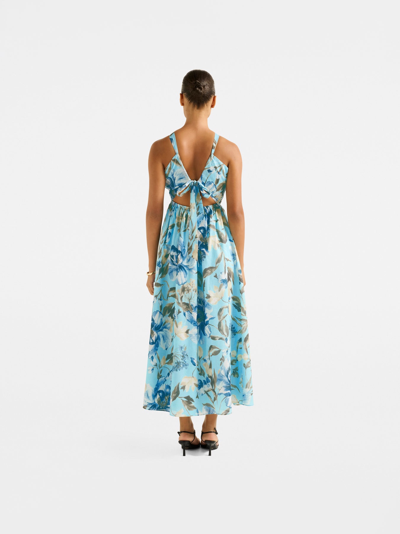 Dakota Printed Halter Neck Midi Dress