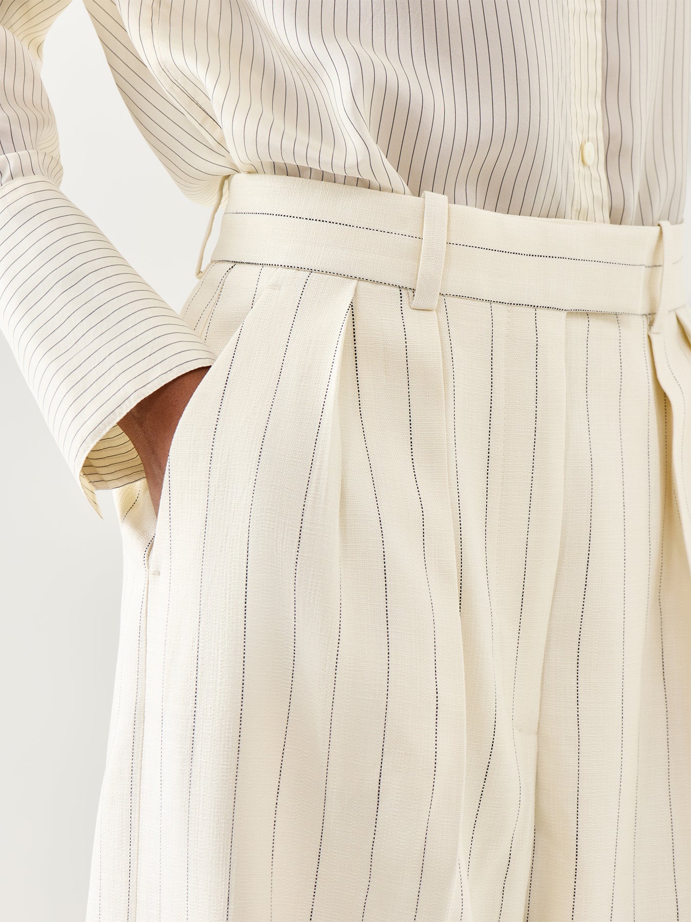 Lou Trouser Cream And Black Stripe