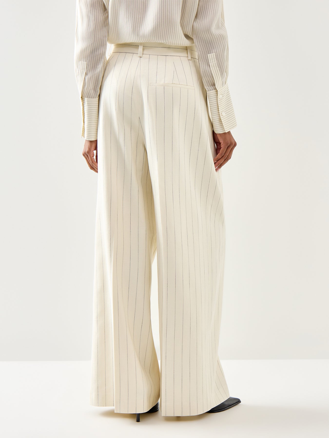 Lou Trouser Cream And Black Stripe