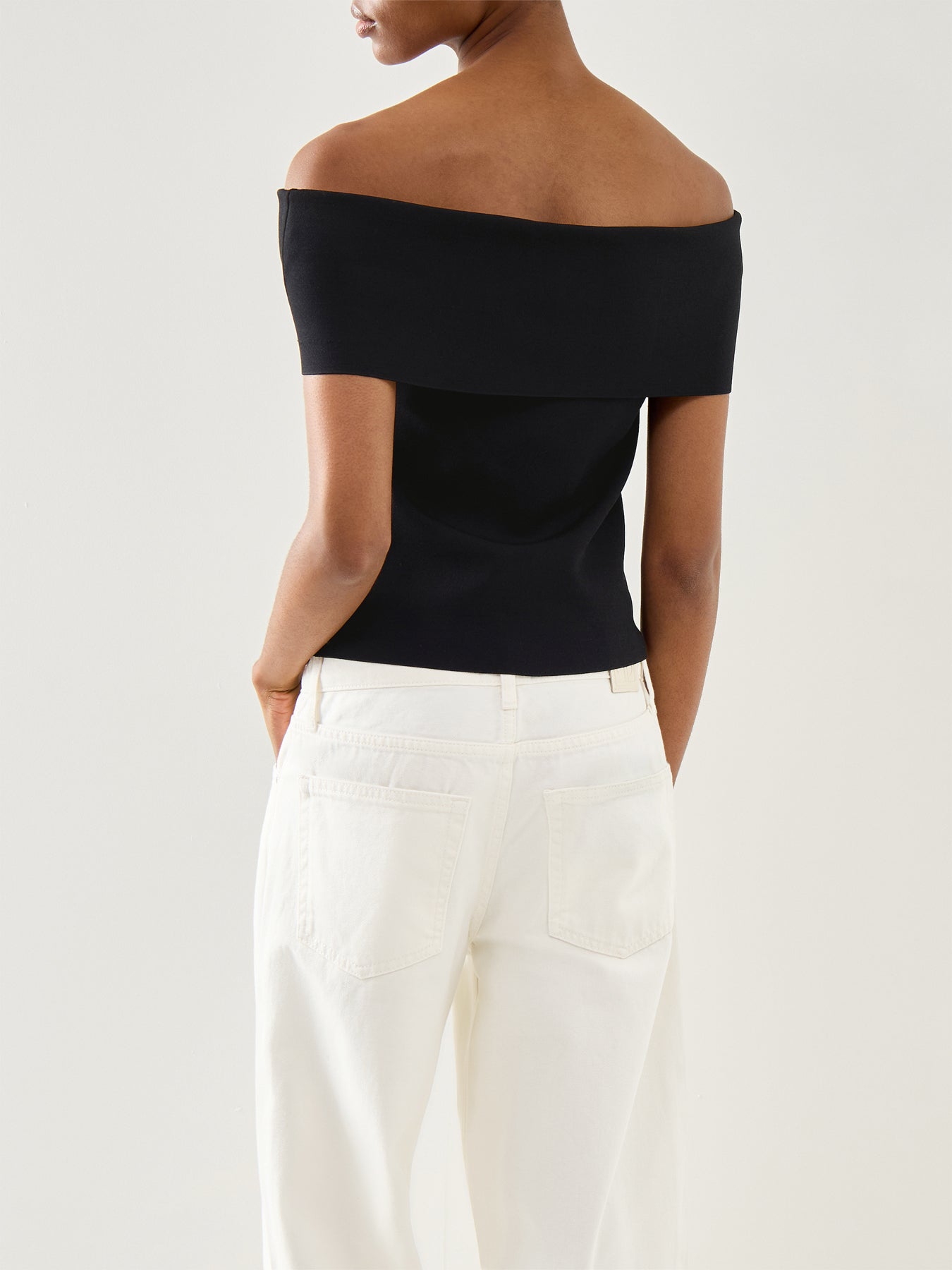 Francis Off Shoulder Top Black