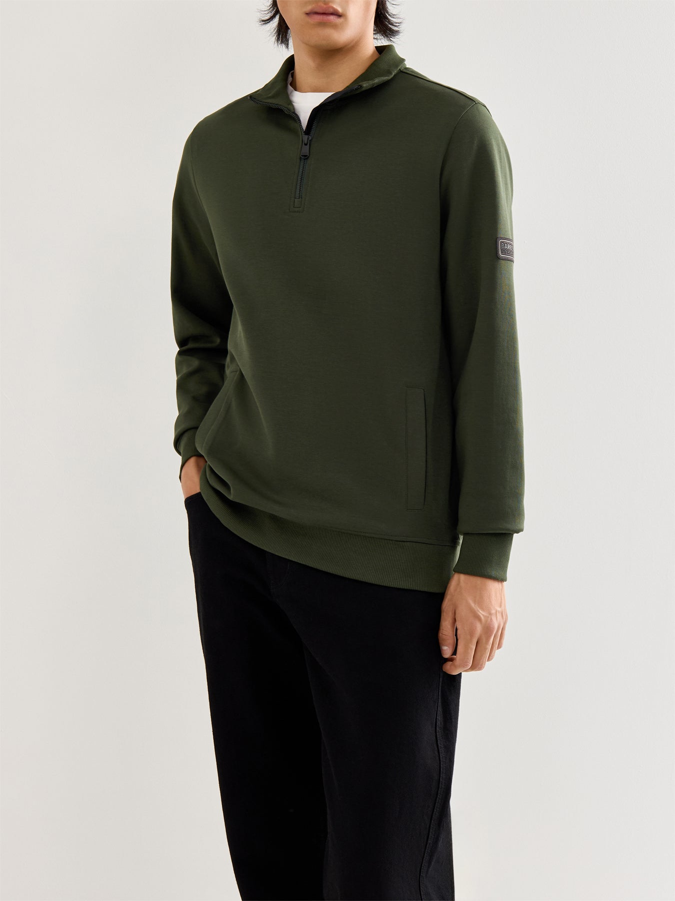 Ilford Interlock 1/4 Zip Sweatshirt Sage