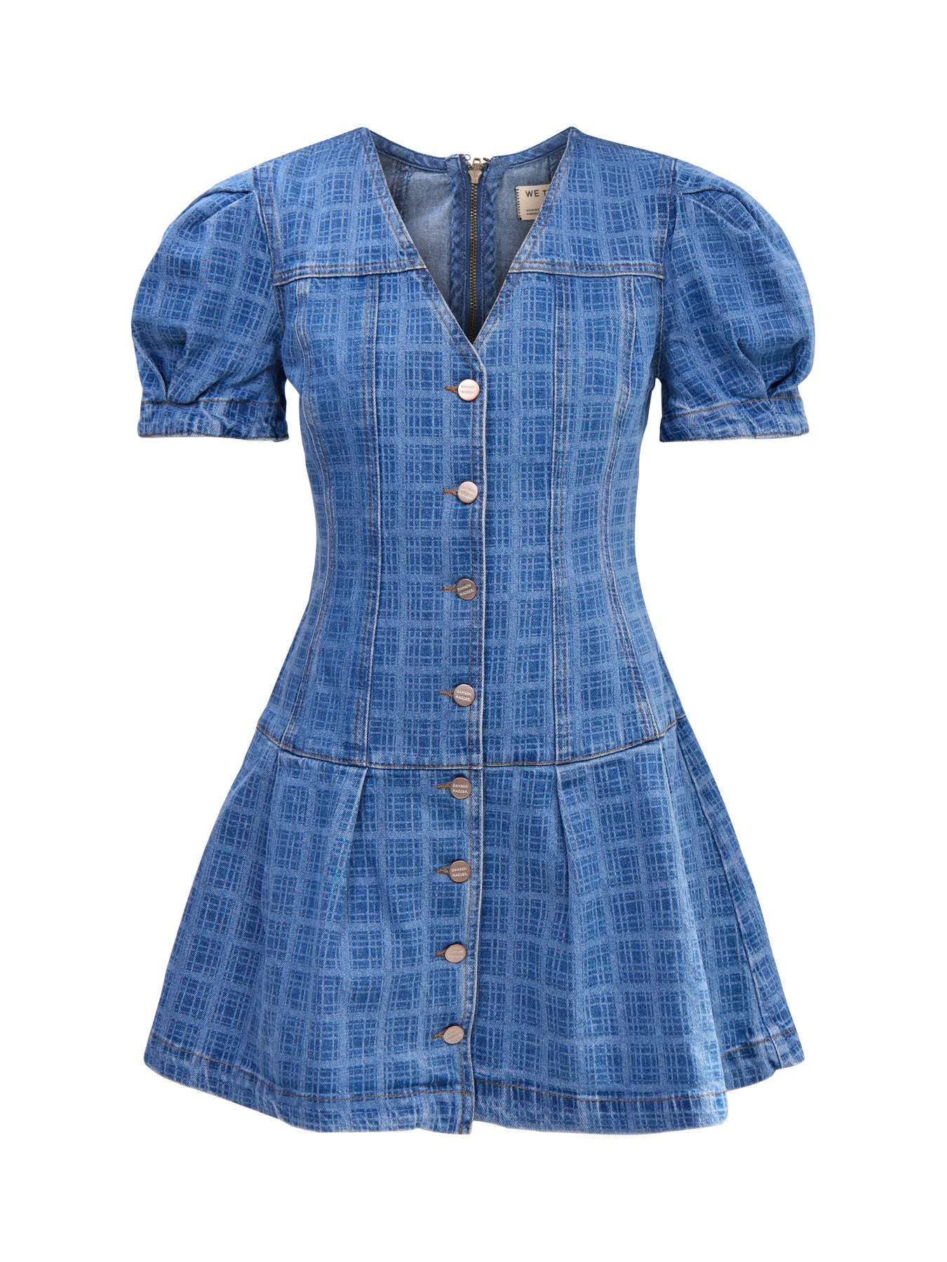 Adeline Shell Mini Dress - Laser Check