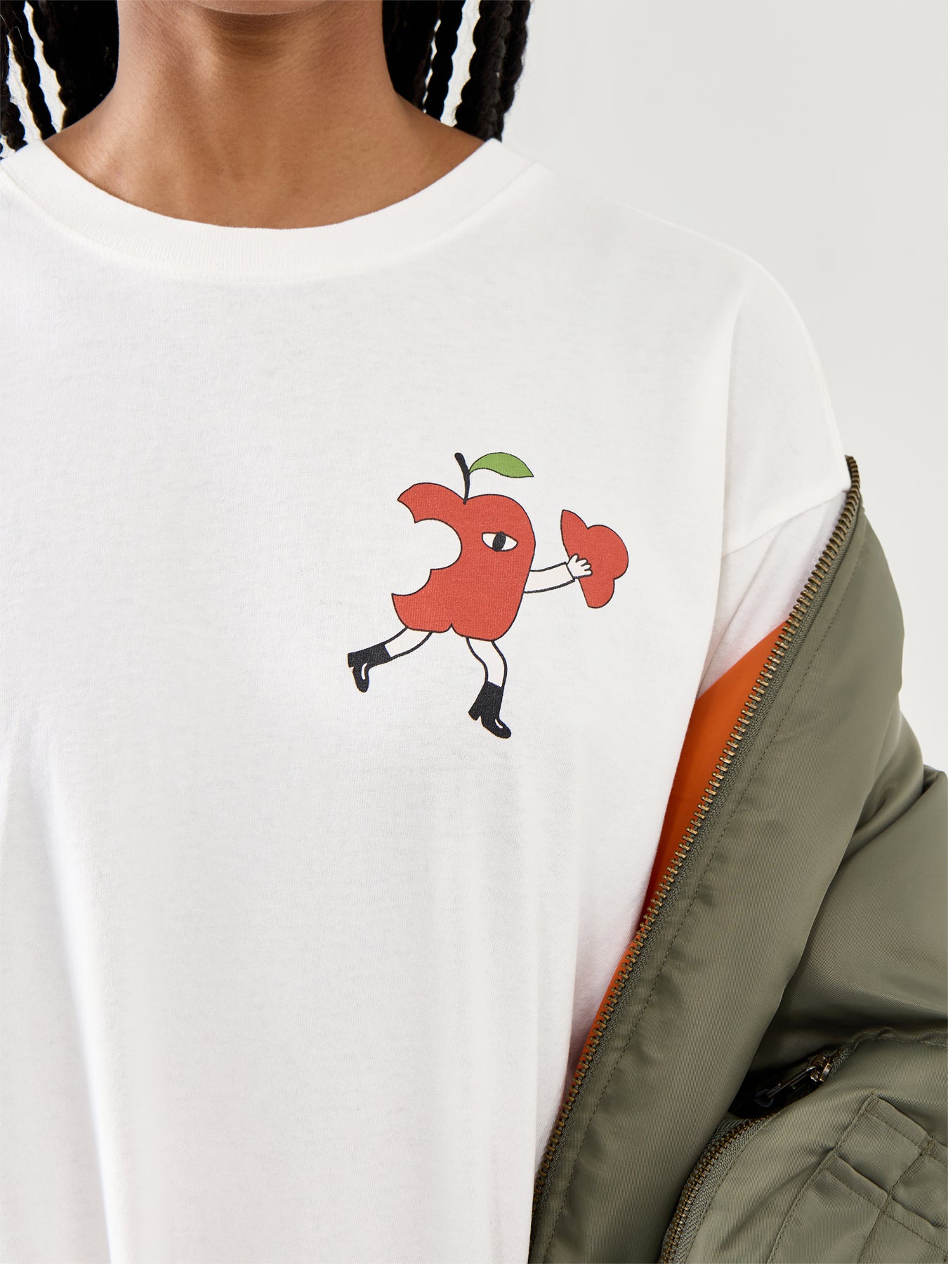 Apple Peel Short Sleeves Tee Ecru