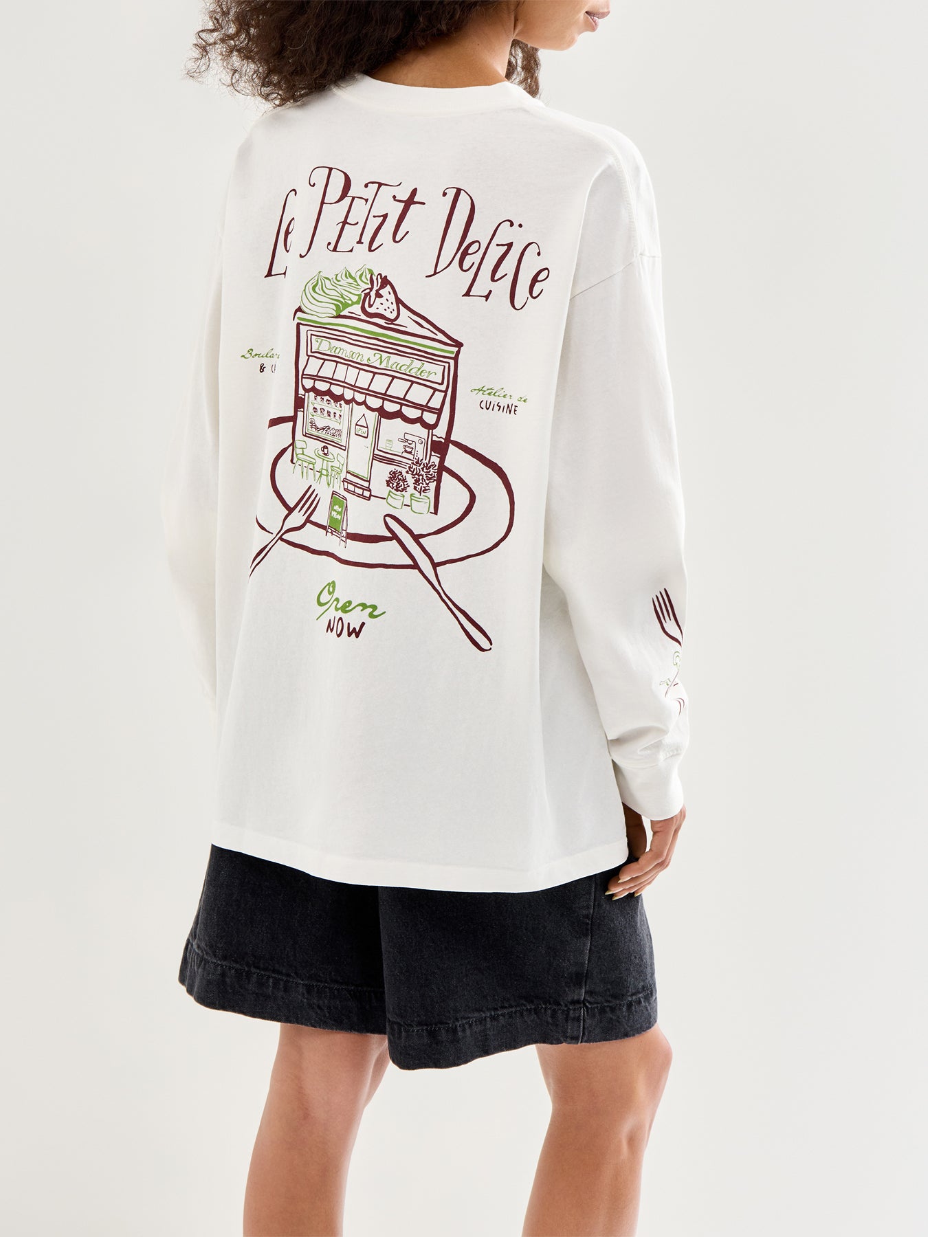 Le Petit Delice Long Sleeves Tee Ecru