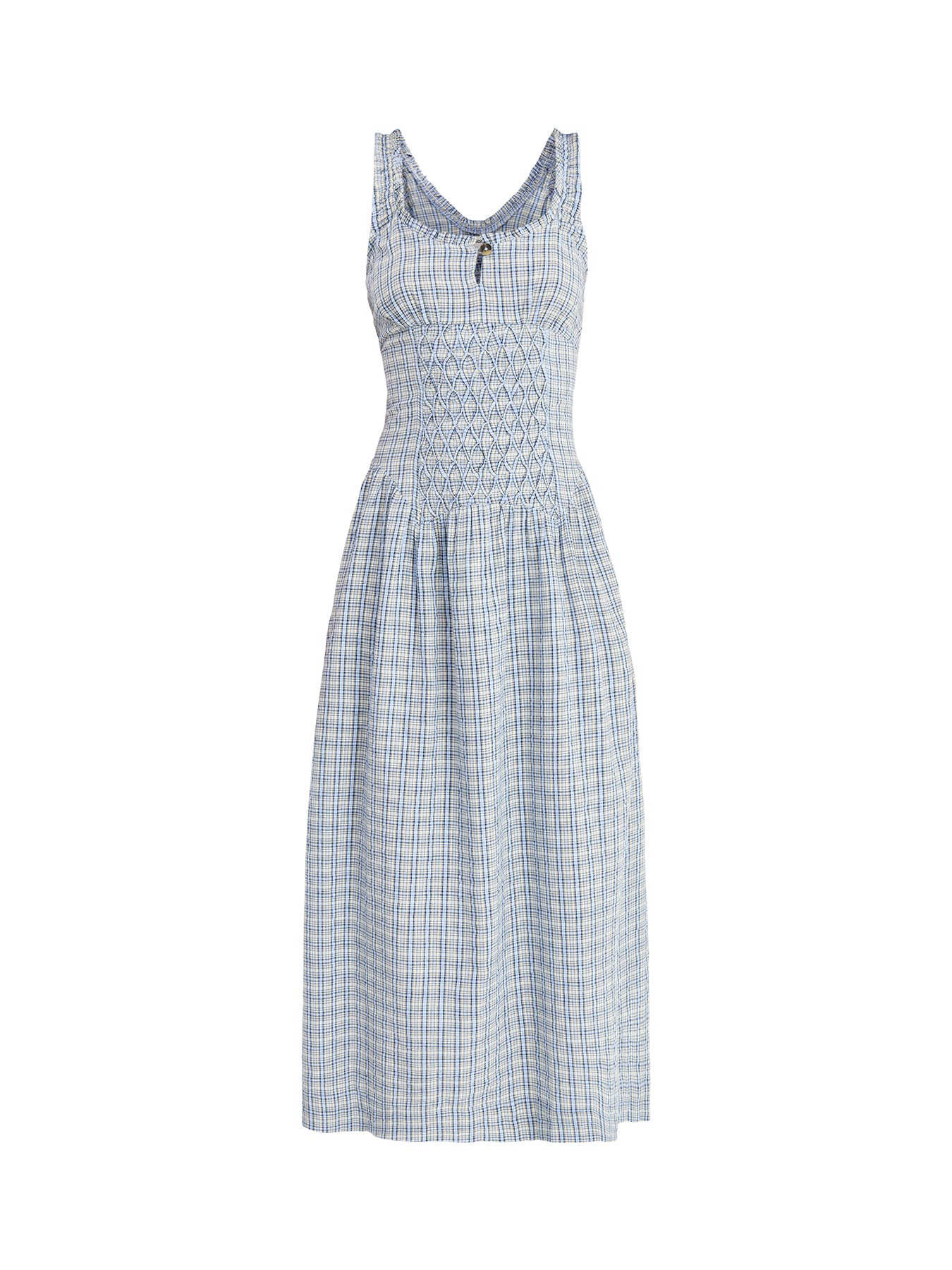 Mallory Midi Dress Cloudy Check