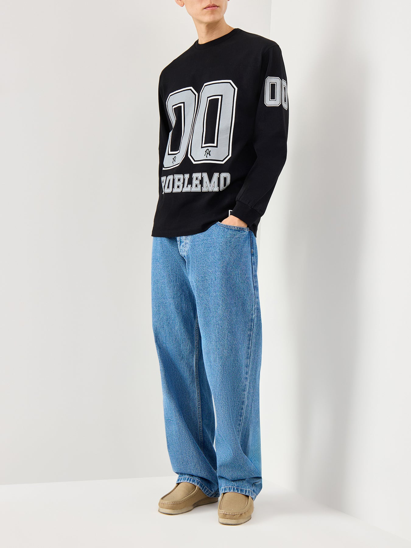 NP00 Sports Cotton Long Sleeves Jersey Black