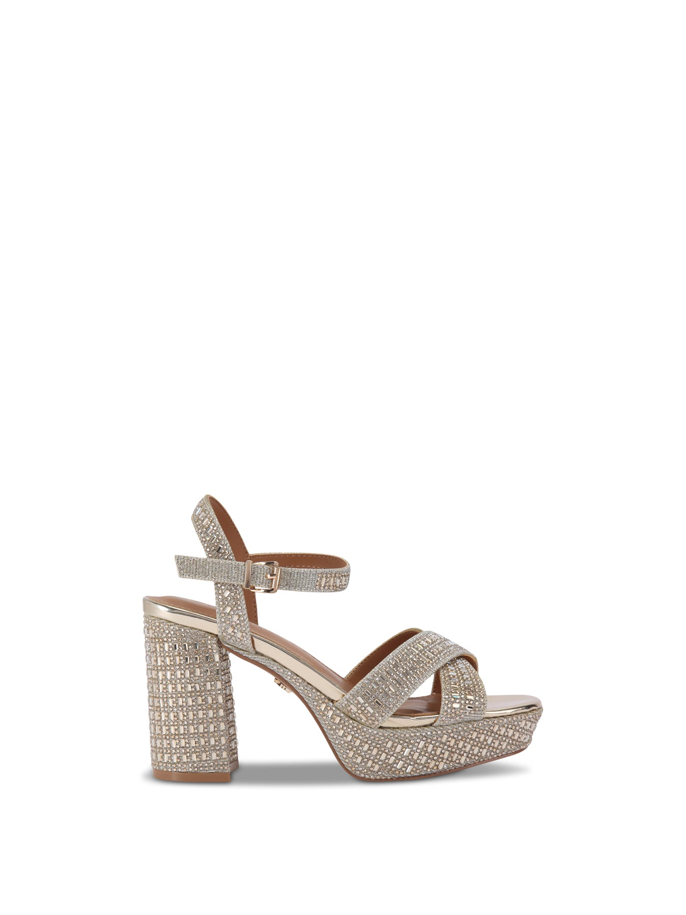 Fleur Gold Platform Heels