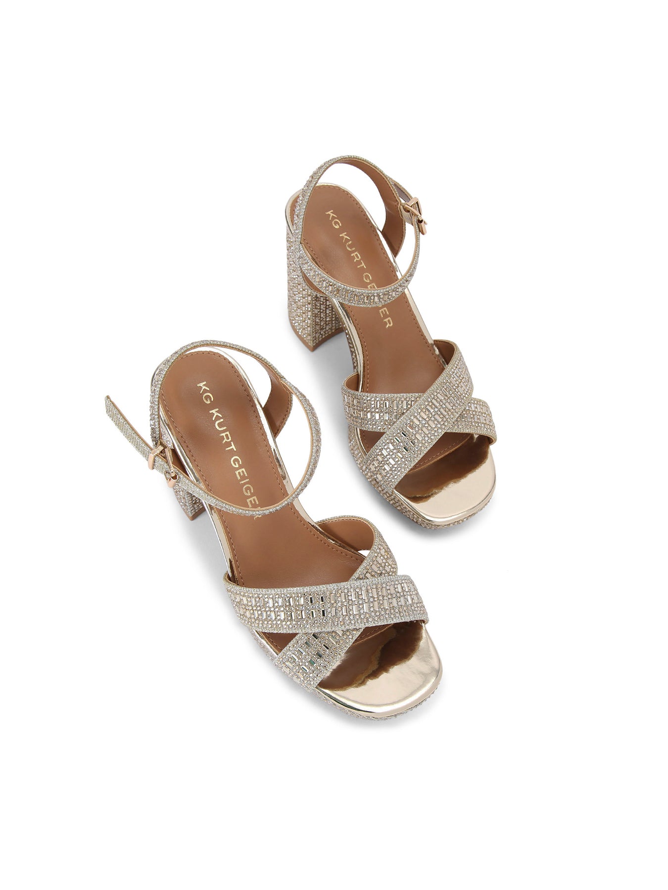 Fleur Gold Platform Heels