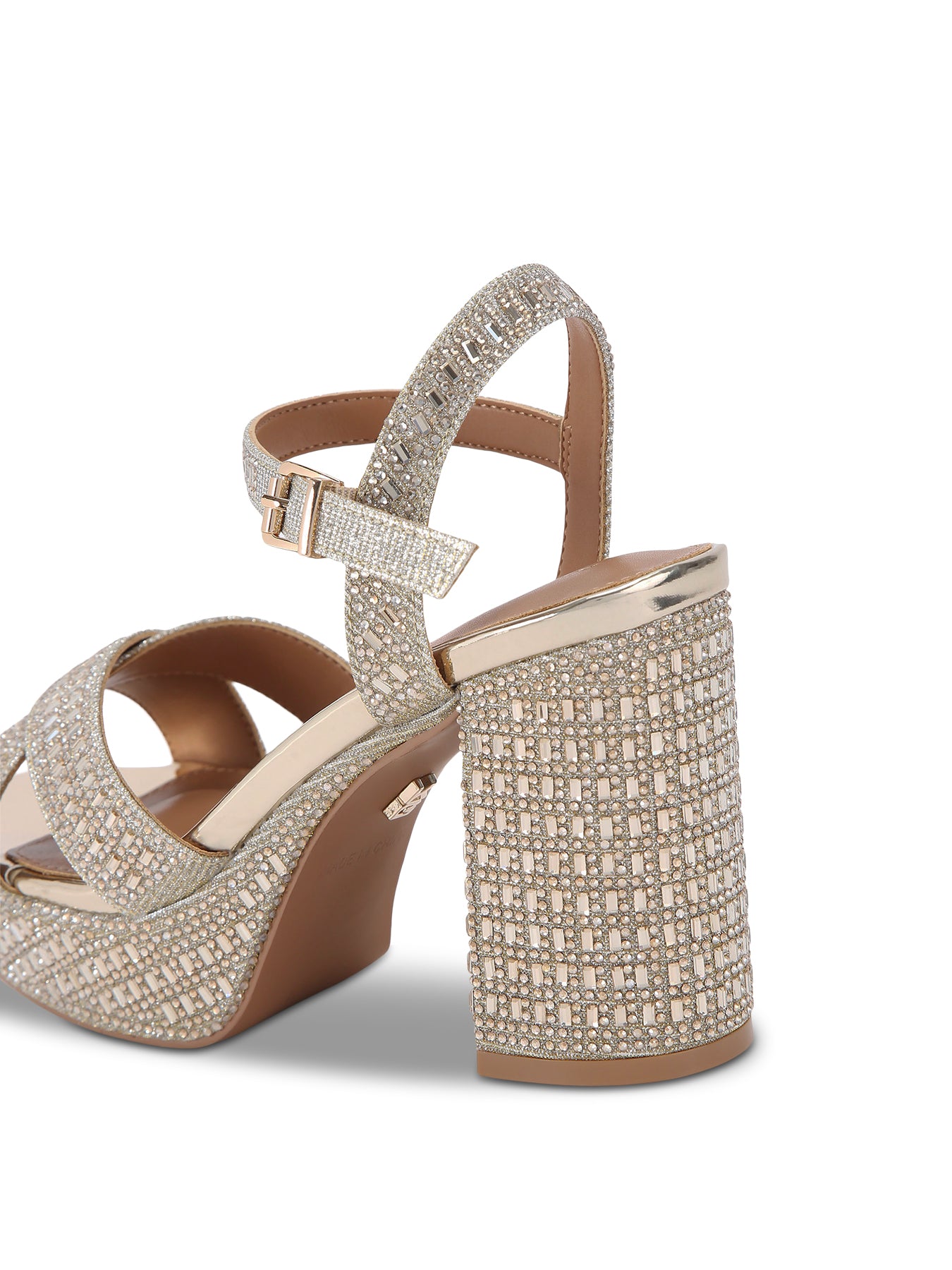 Fleur Gold Platform Heels