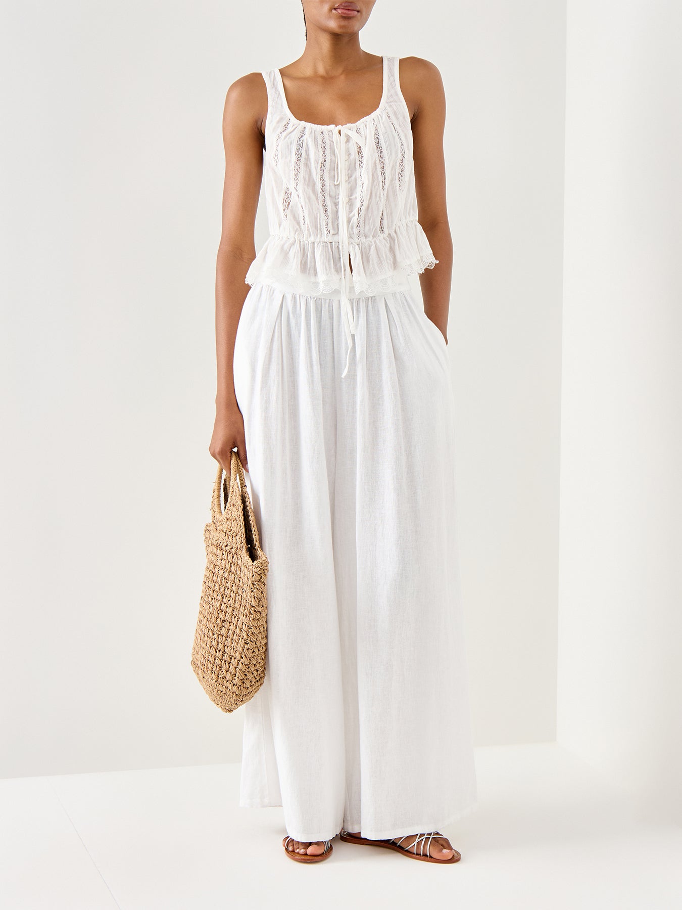Alana Lace Ladder Sleeveless Tank