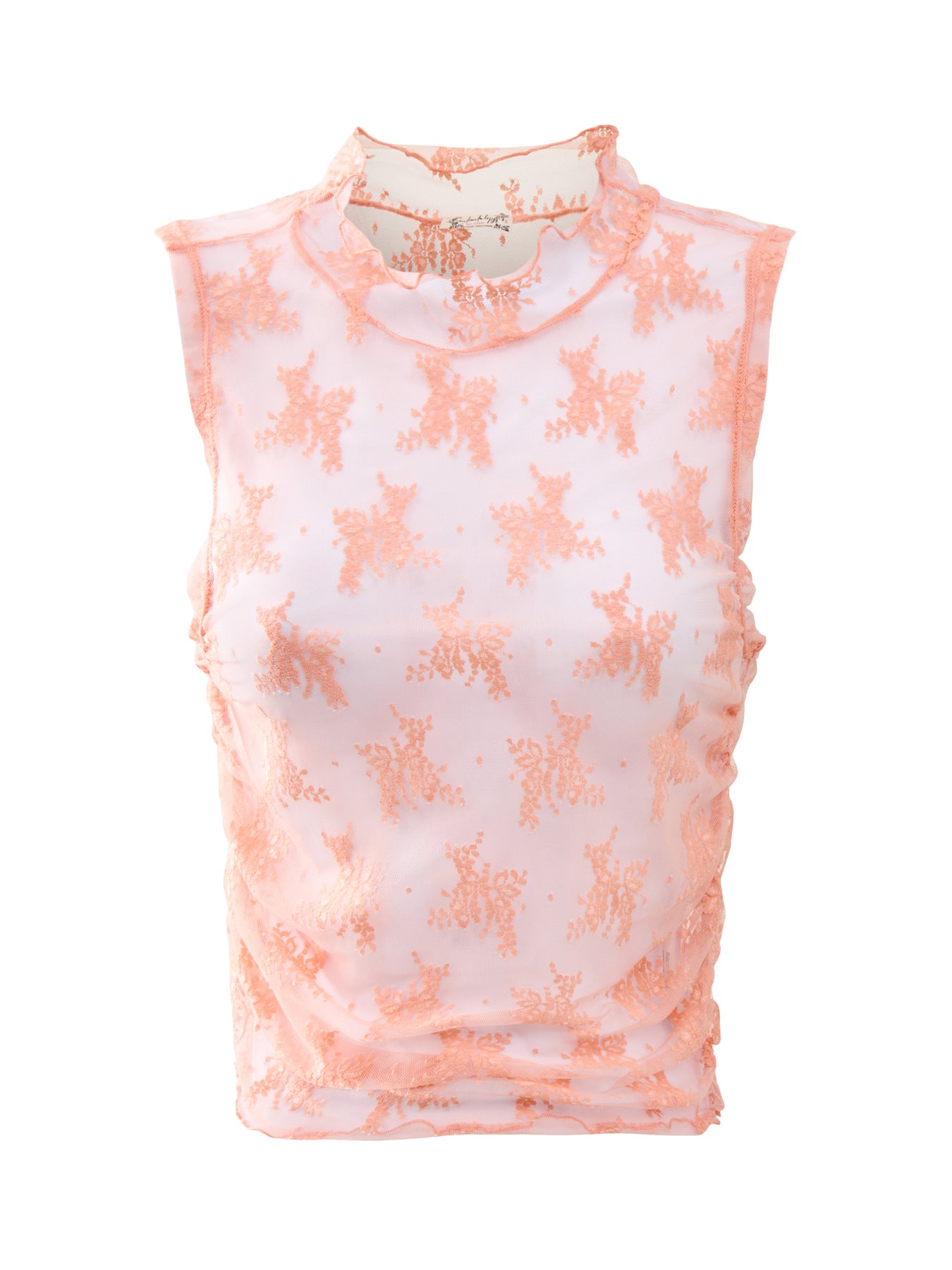 Solid Nice Try Muscle Tank Lace Sheer