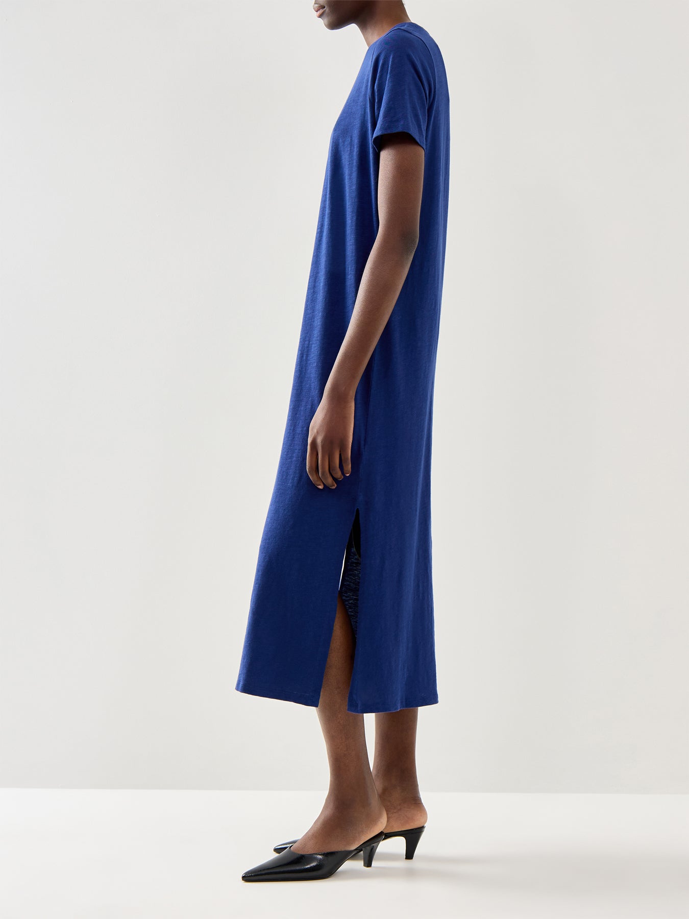 Stretch Jersey T Shirt Dress Navy