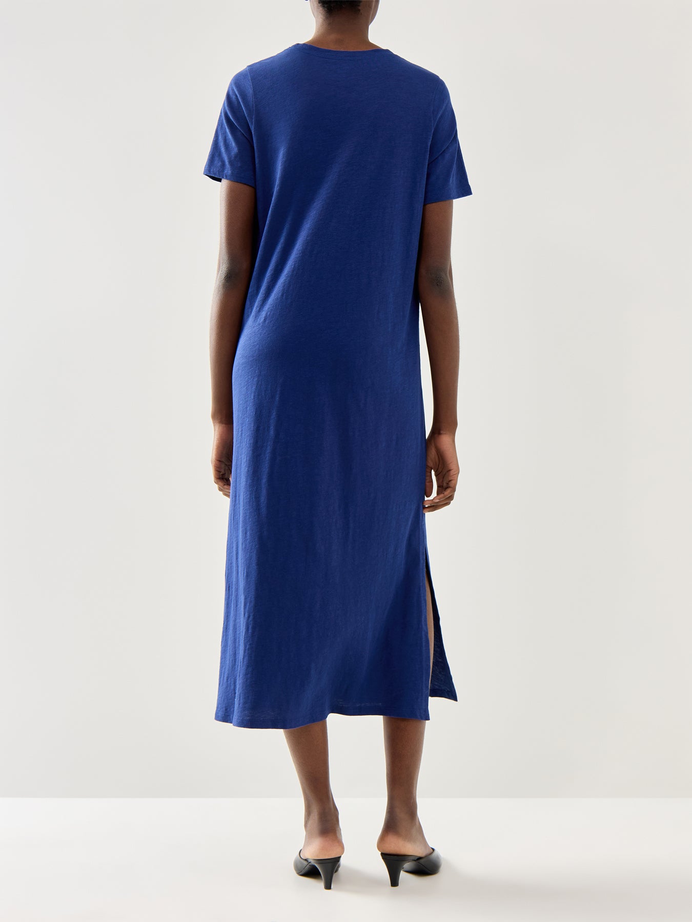 Stretch Jersey T Shirt Dress Navy