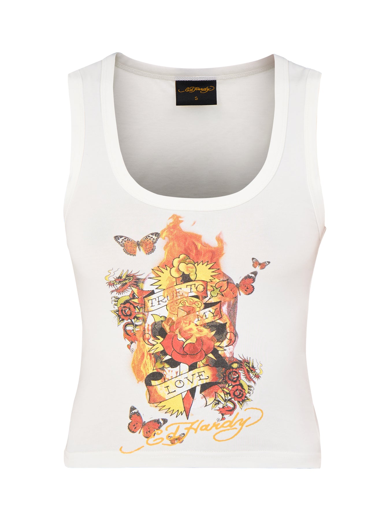 Womens True To My Love Cropped Vest Top