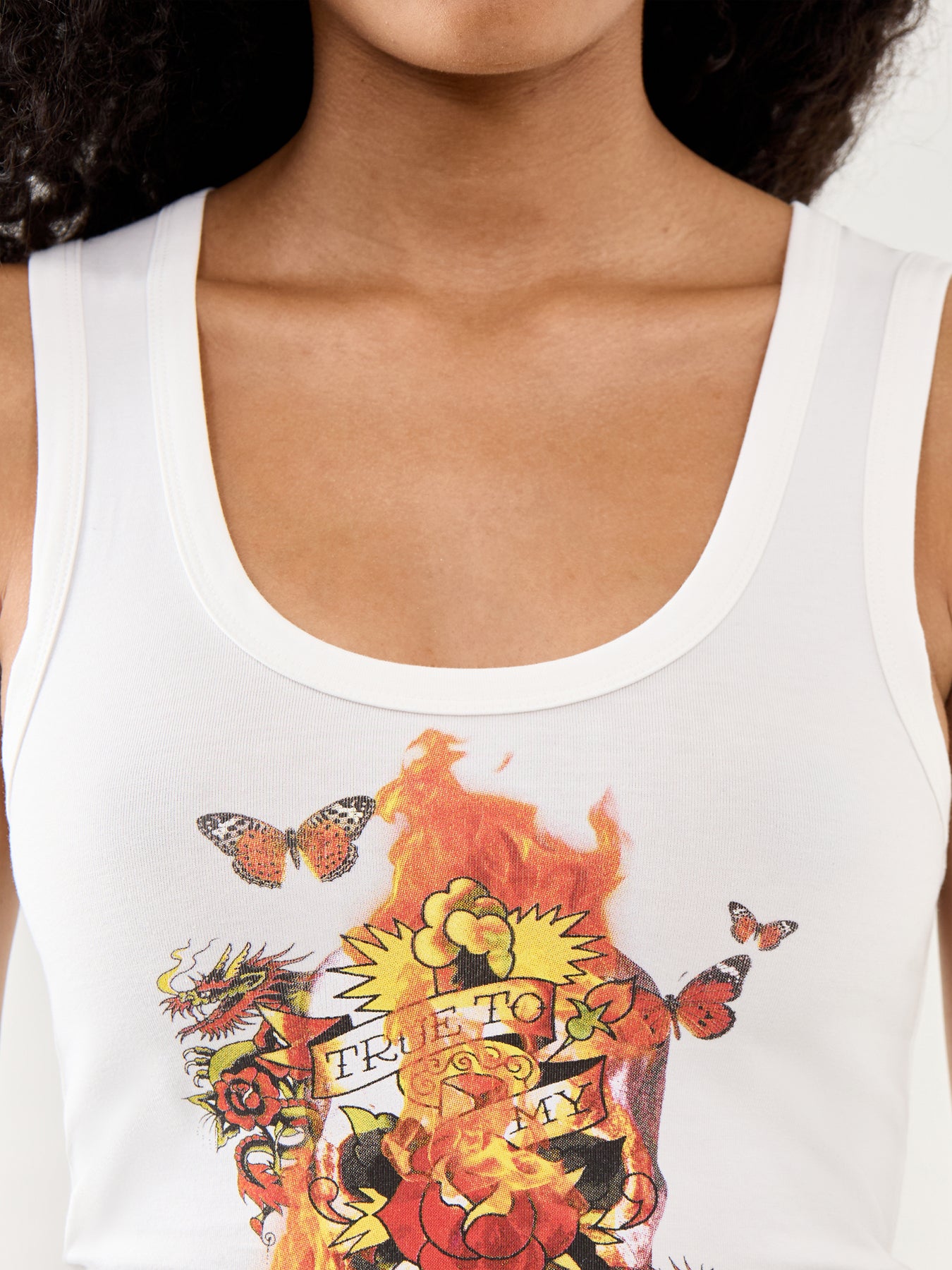 Womens True To My Love Cropped Vest Top