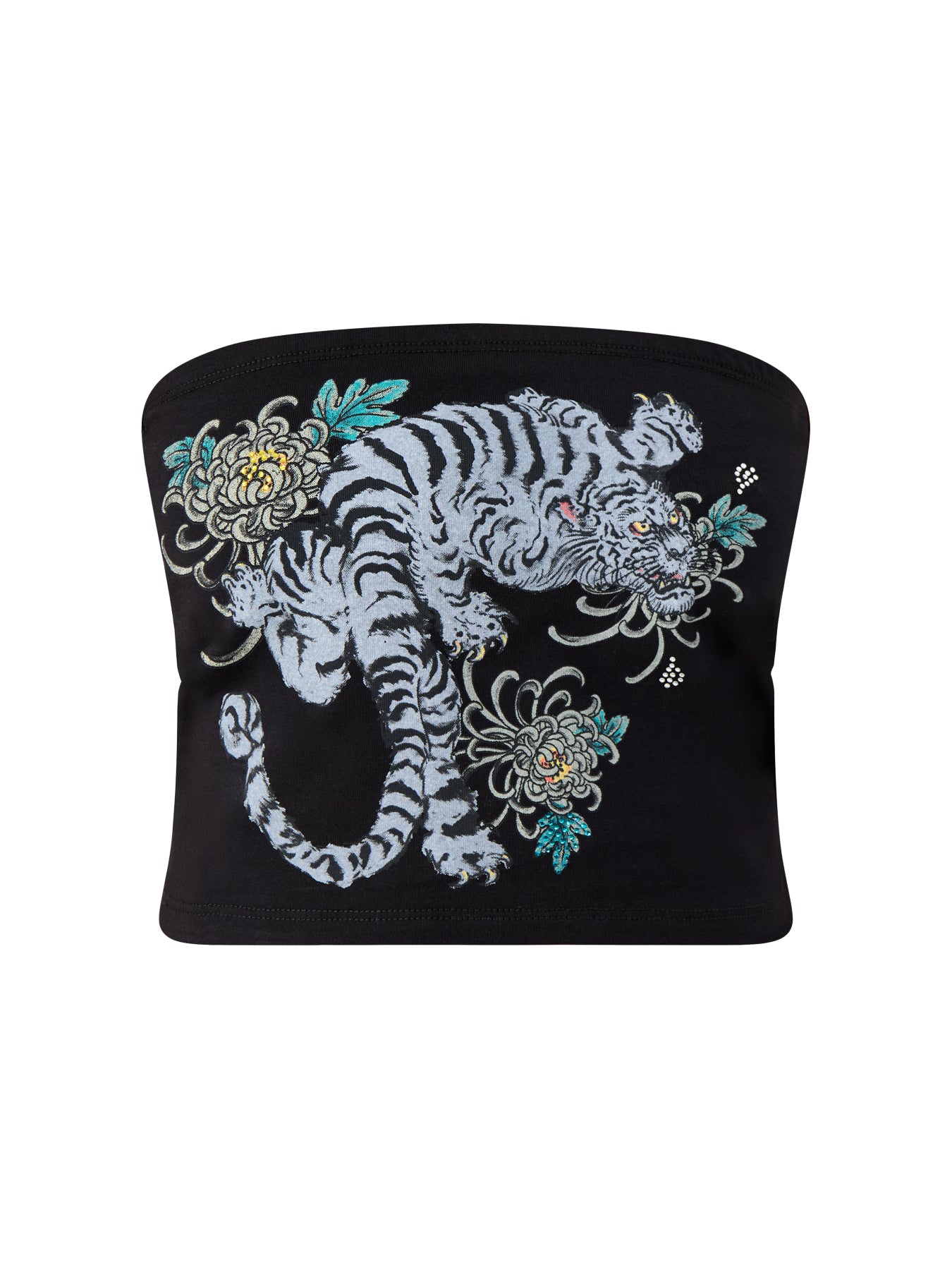 Womens Snow Tiger Diamante Bandeau Top