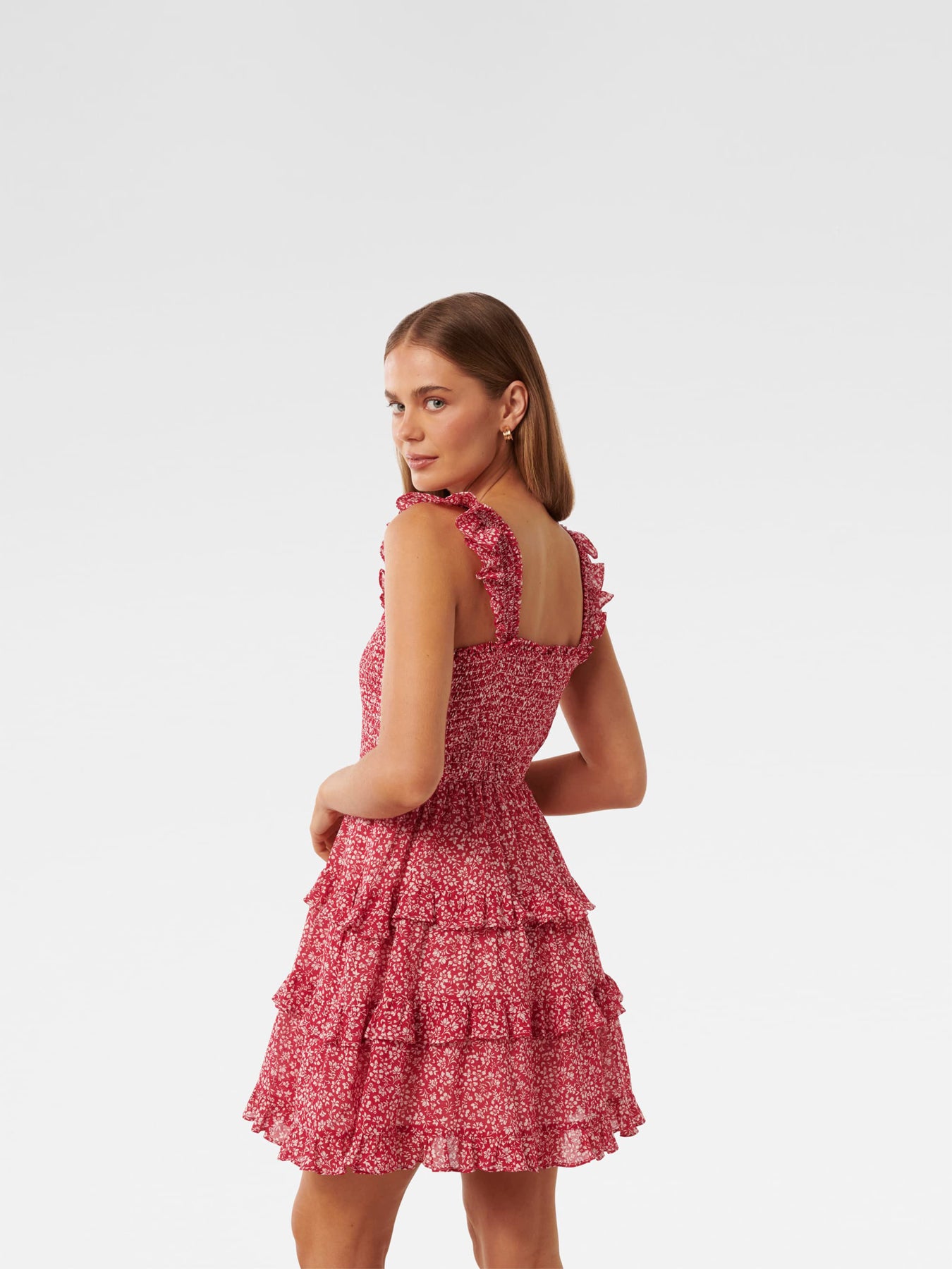 Odette Printed Cotton Mini Dress