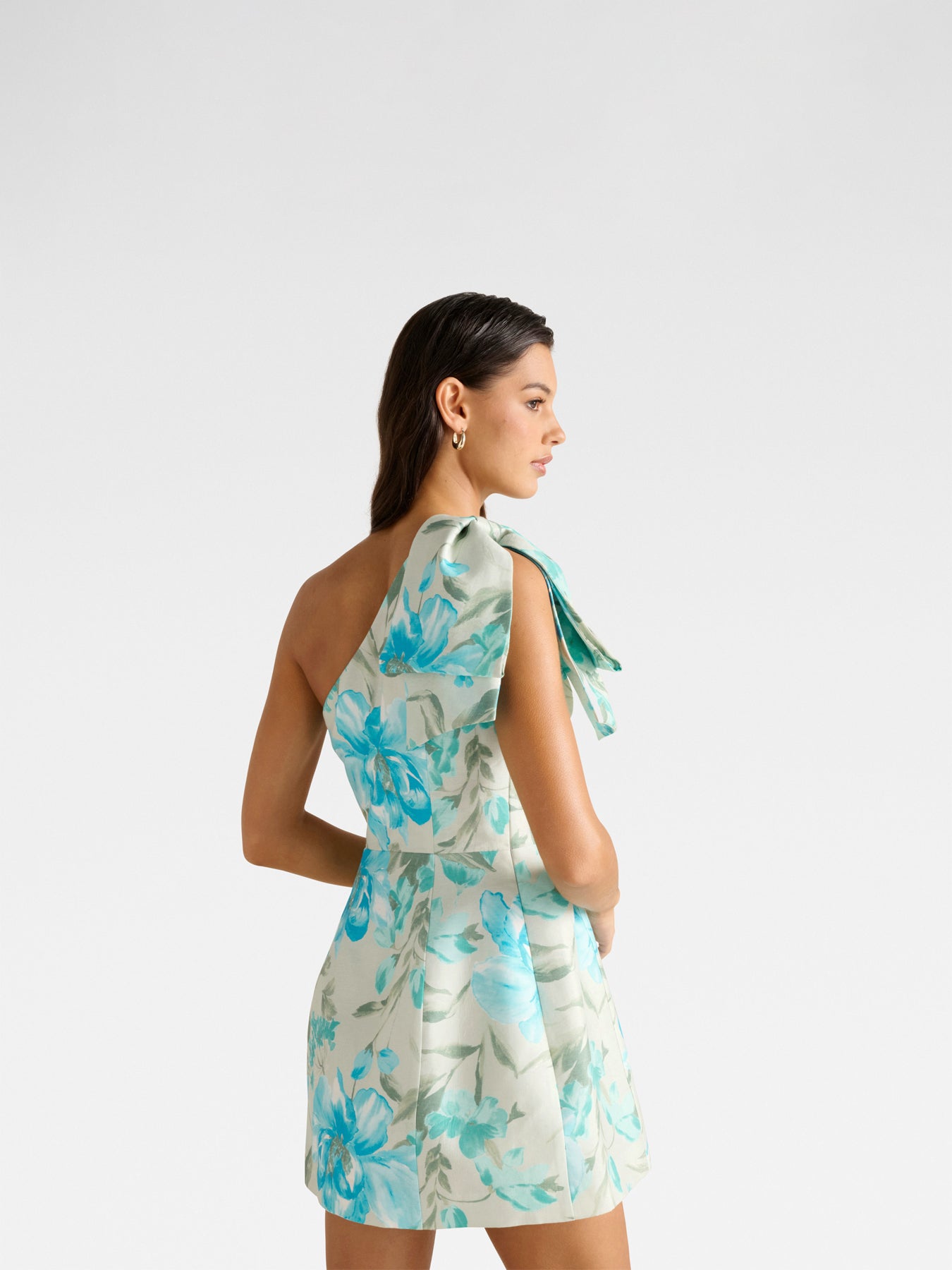 Darcy One Shoulder Bow Mini Dress