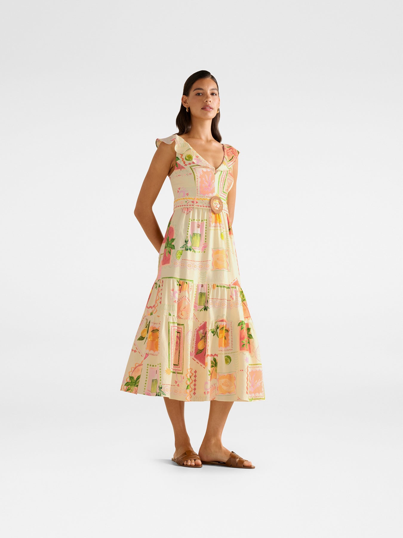 Layne Printed Midi Dress