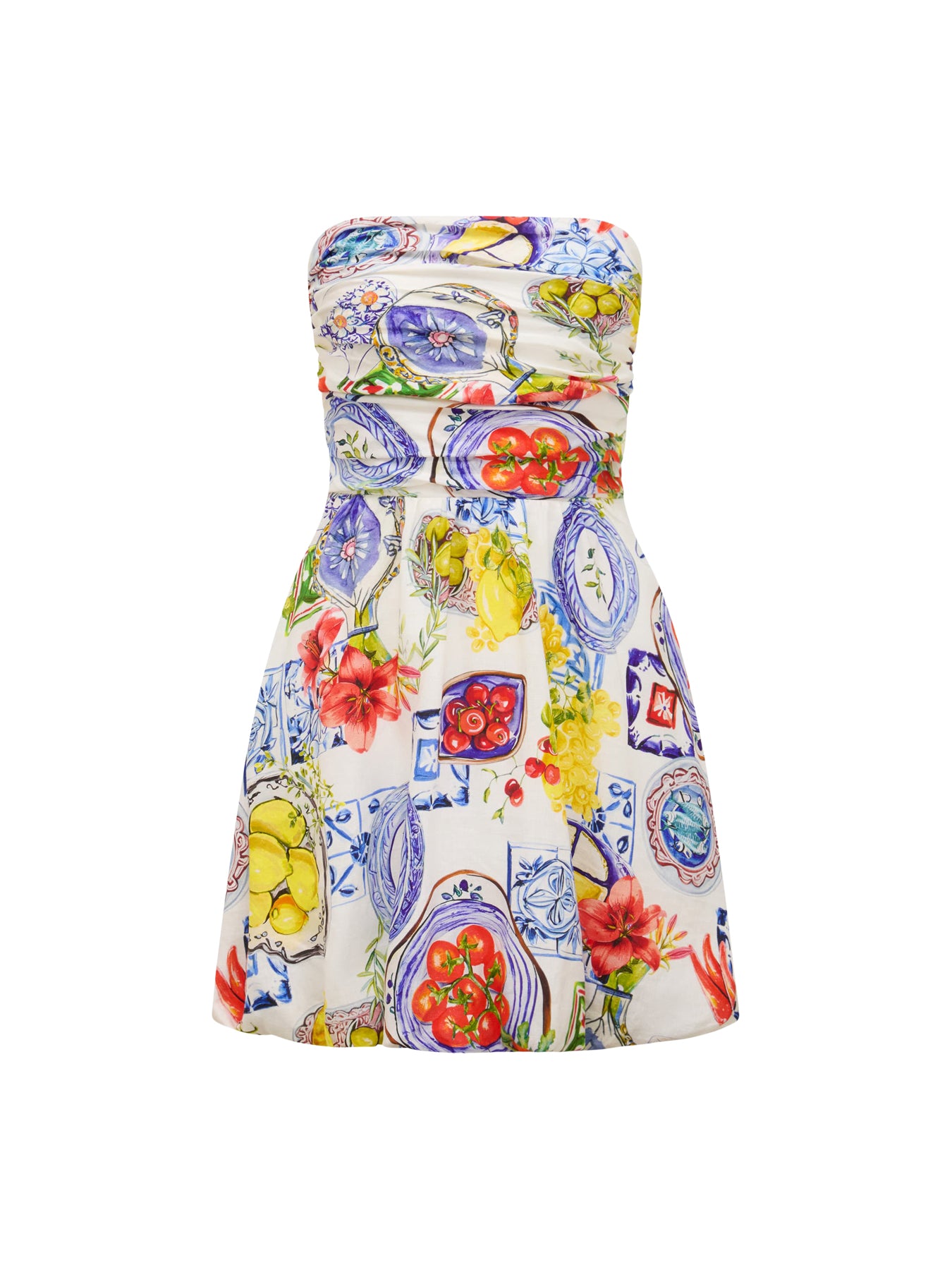 Phoebe Strapless Bubble Hem Mini Dress