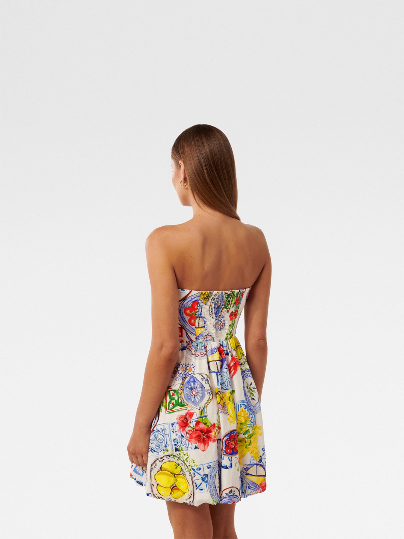 Phoebe Strapless Bubble Hem Mini Dress