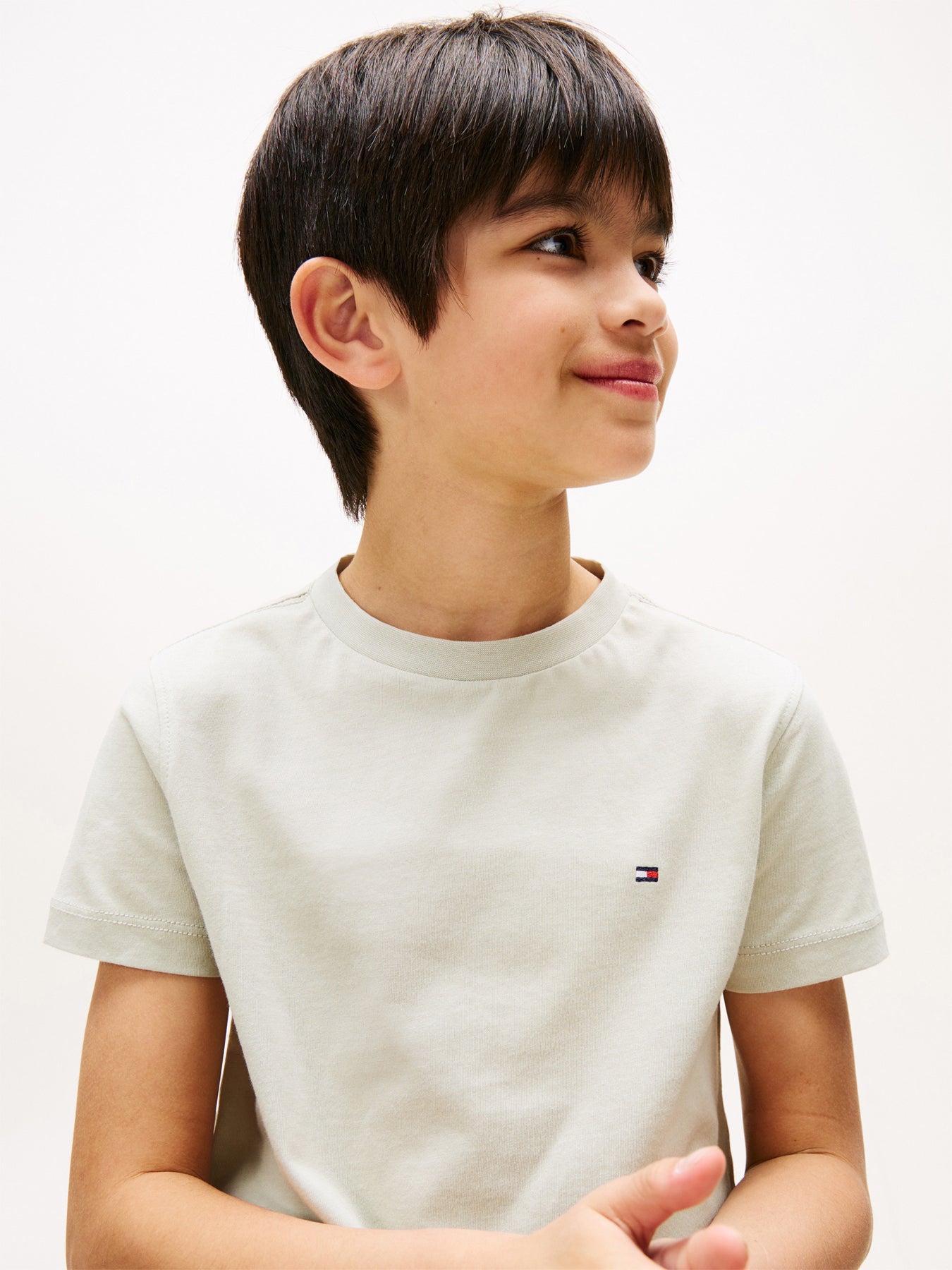 Flag Embroidery Crew Neck T-Shirt
