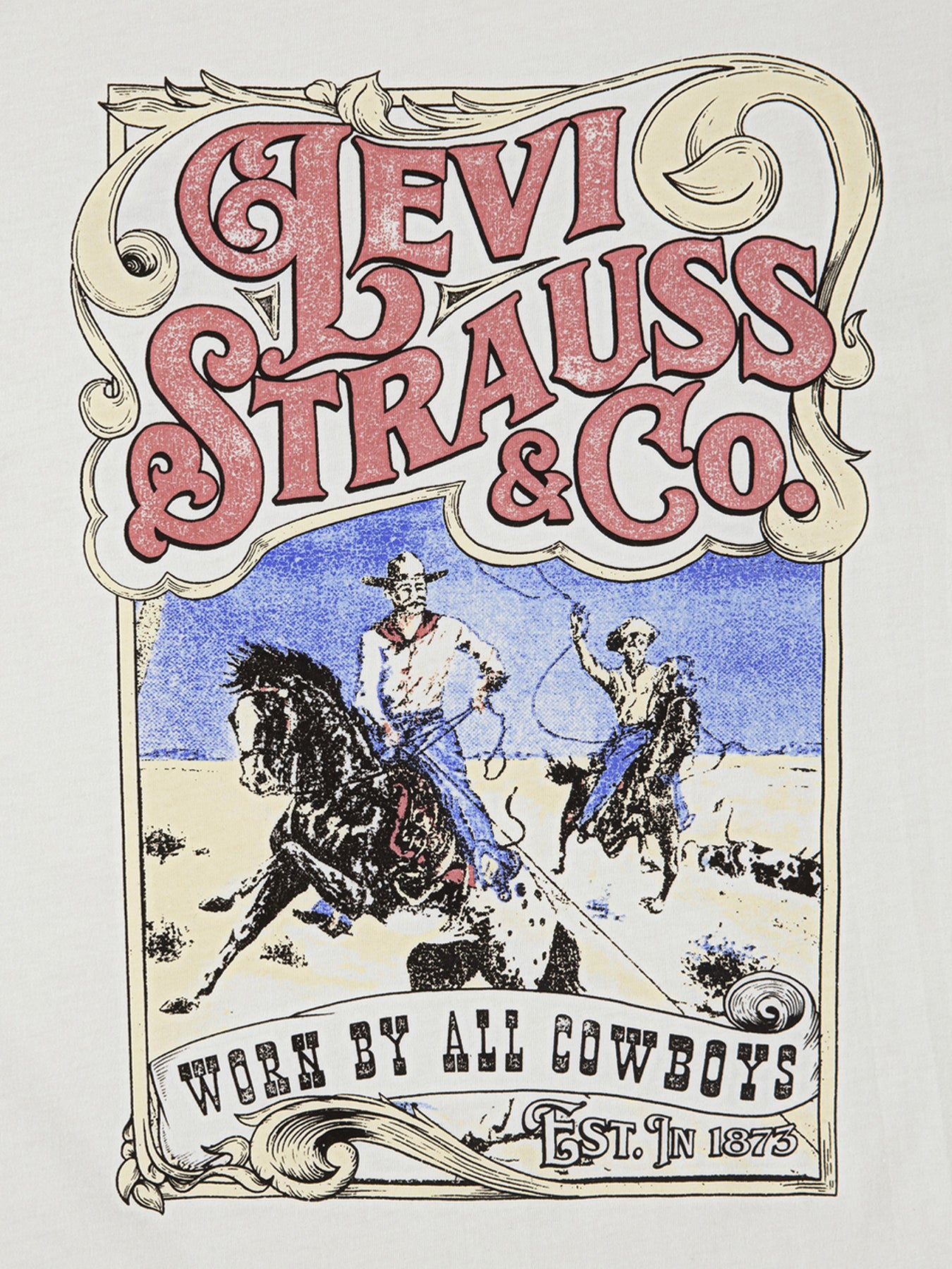 Long Worn By Cowboys Tee White