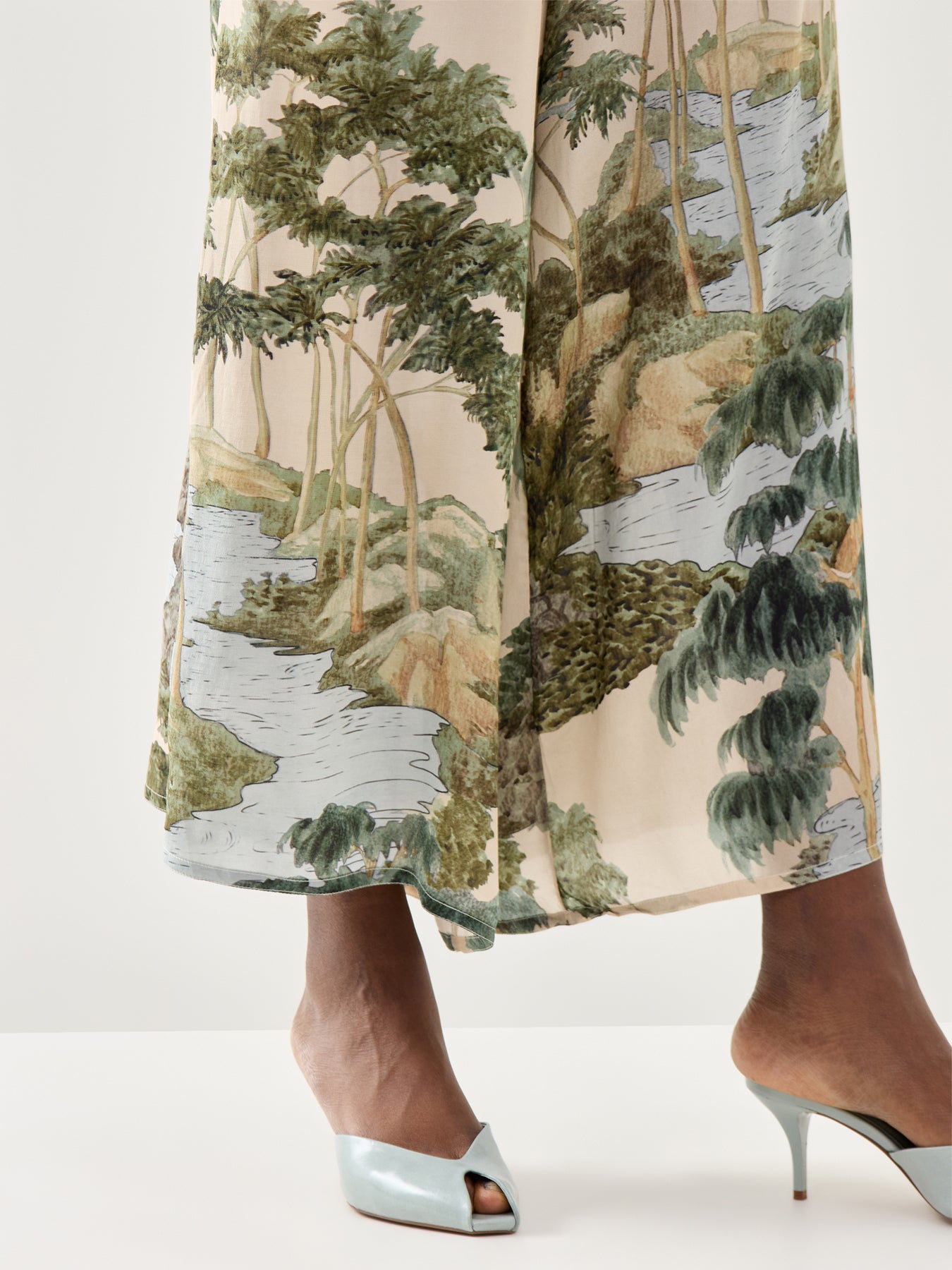 Crepe Palazzo Pants