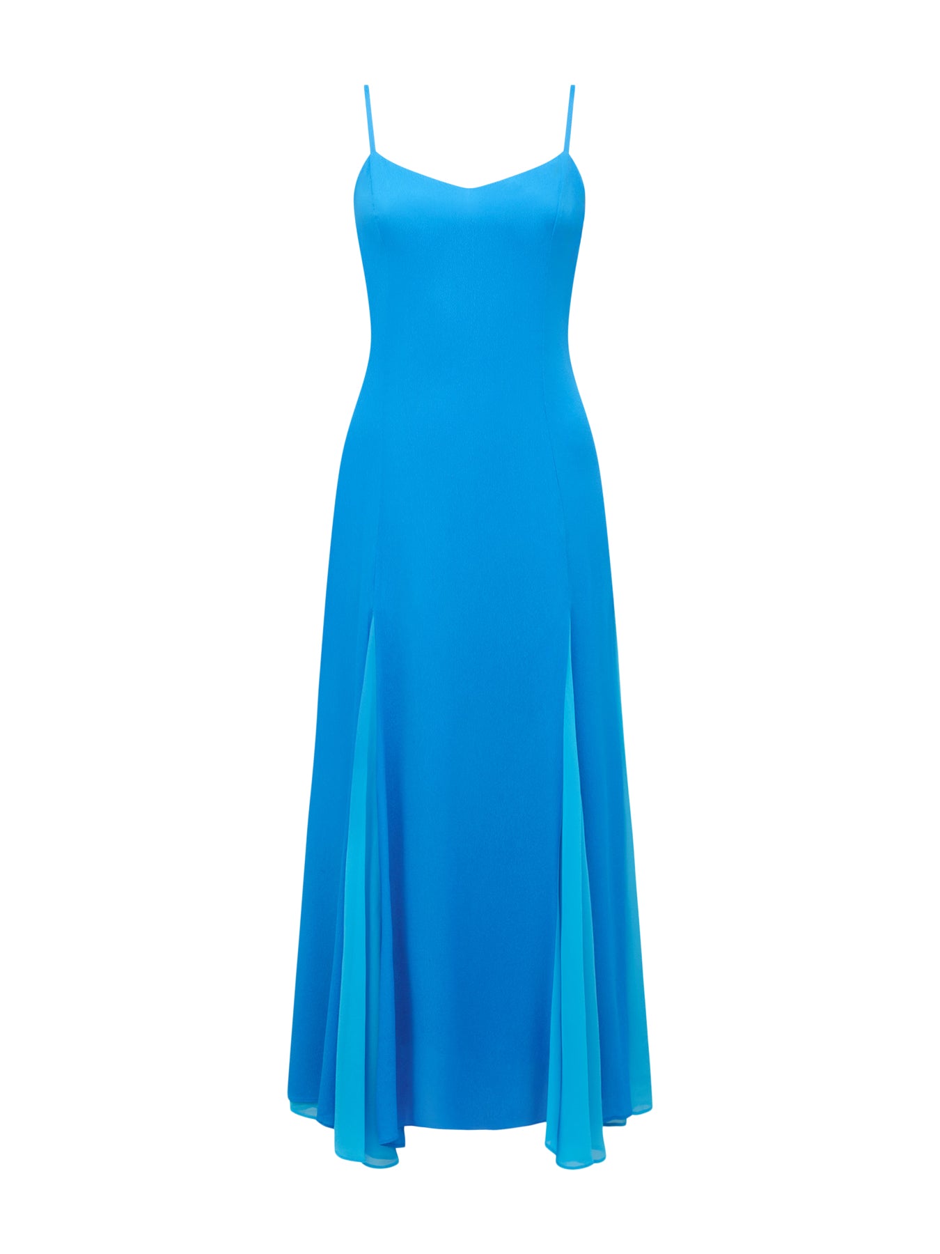 Dahlia Contrast Godet Maxi Dress