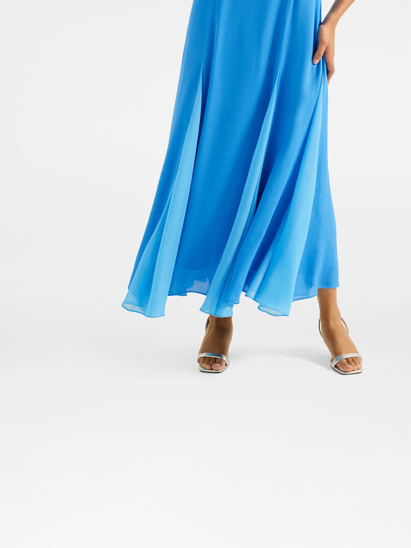 Dahlia Contrast Godet Maxi Dress