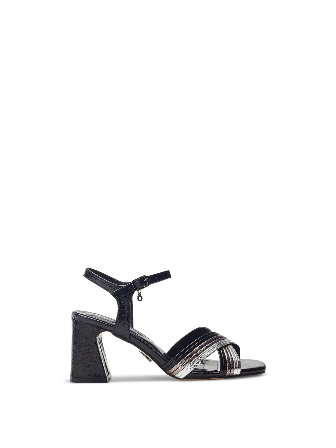 Black Myrthle Block Heel Sandals