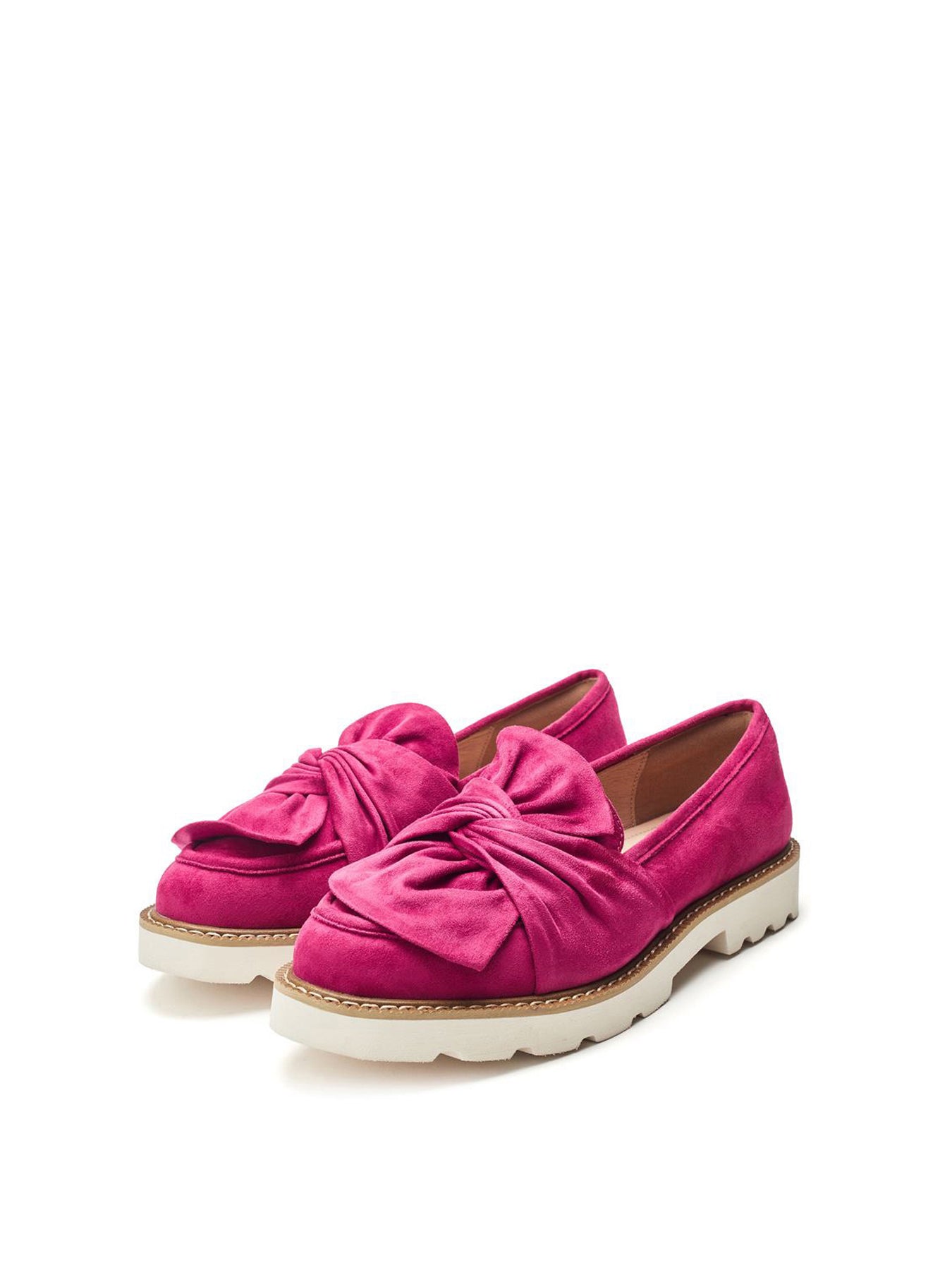Pink Eves Bow Loafers